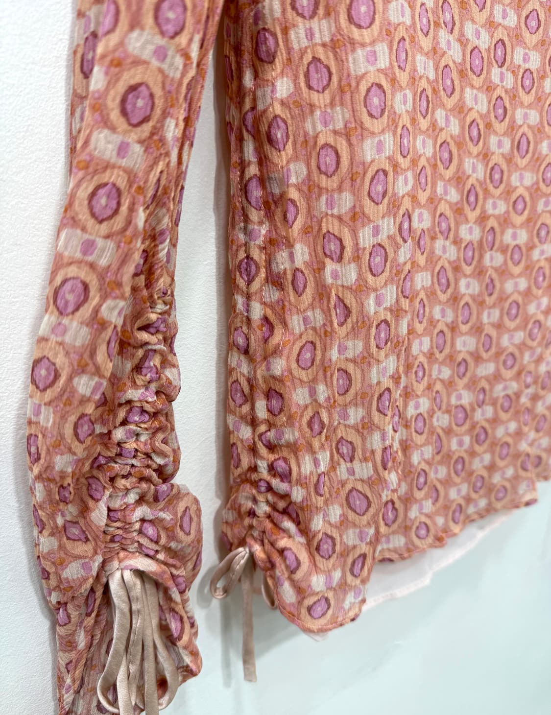 마인 실크 100%  패턴 블라우스 55 상품이미지3