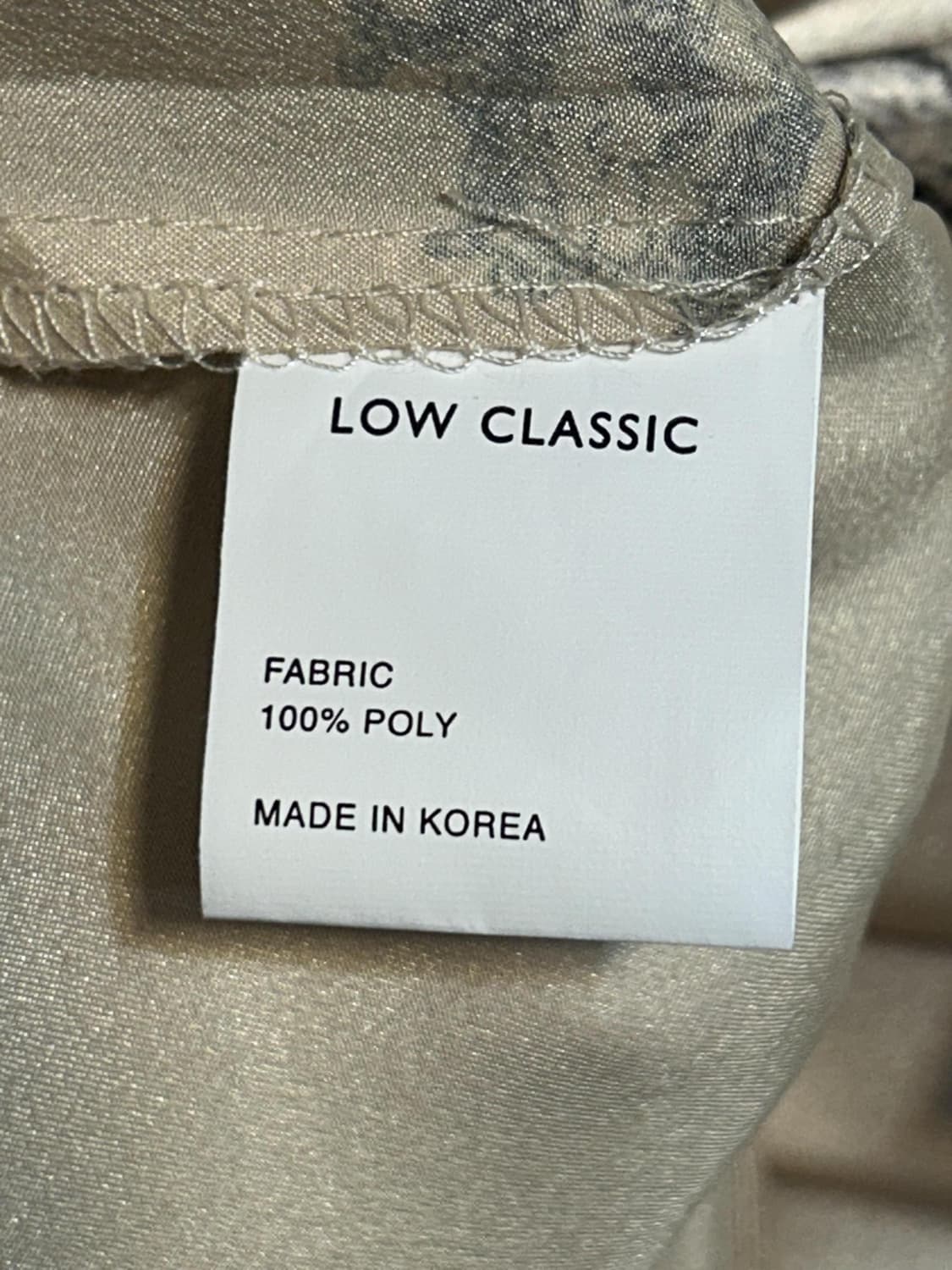 로우클래식 새틴 버드 프린트 드레이프 슬립 드레스 상품이미지8