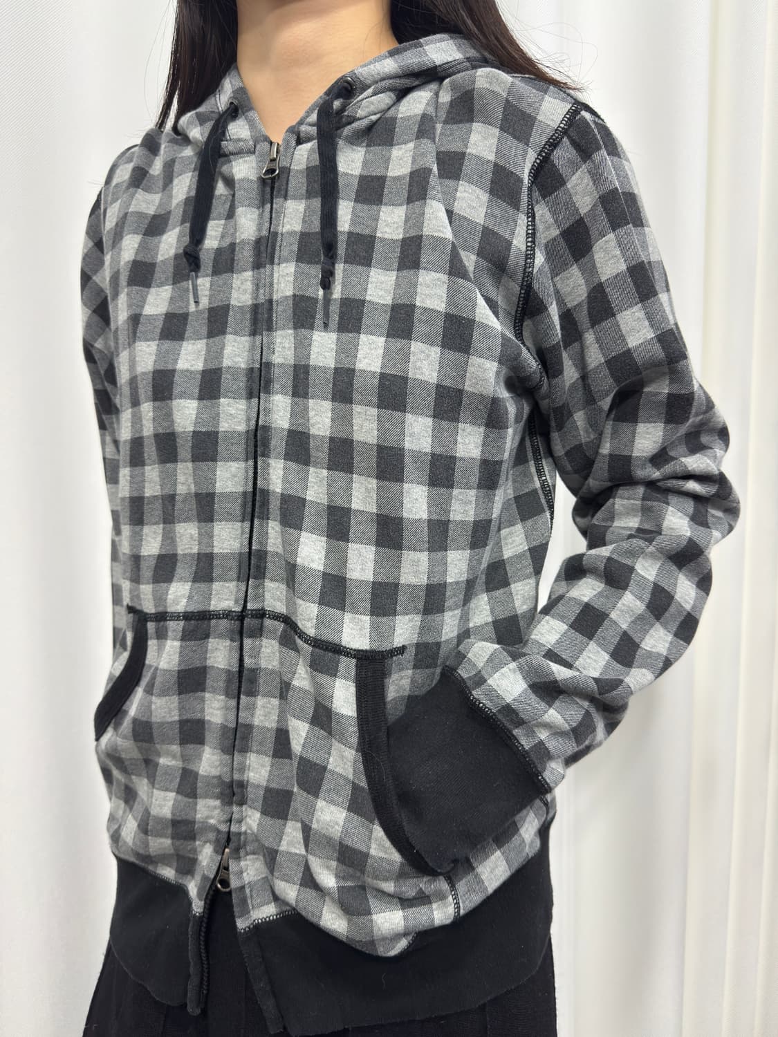 uniqlo original wash check hood zipup 상품이미지4
