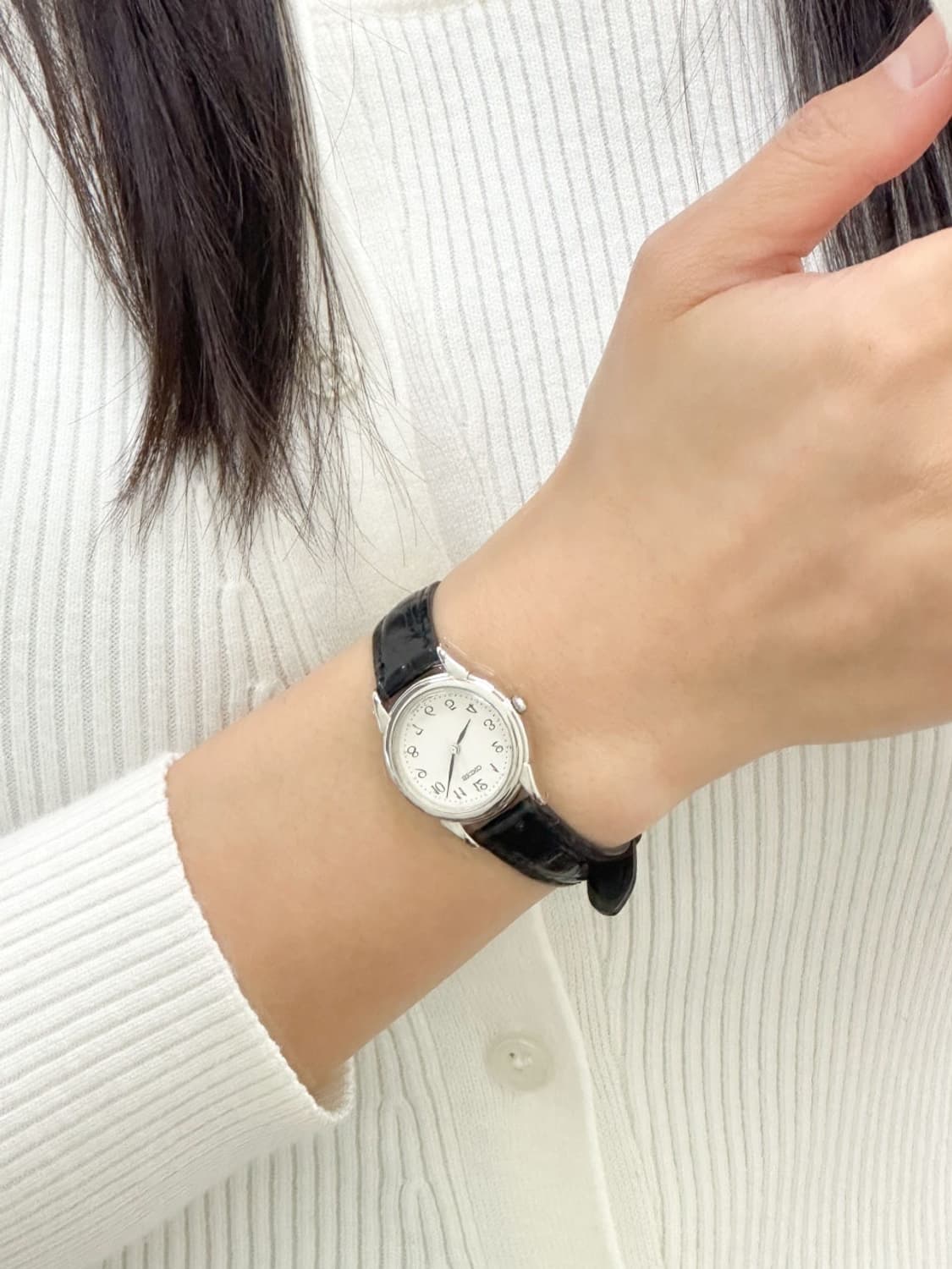 seiko / 세이코 라운드 실버 쿼츠 시게 상품이미지10