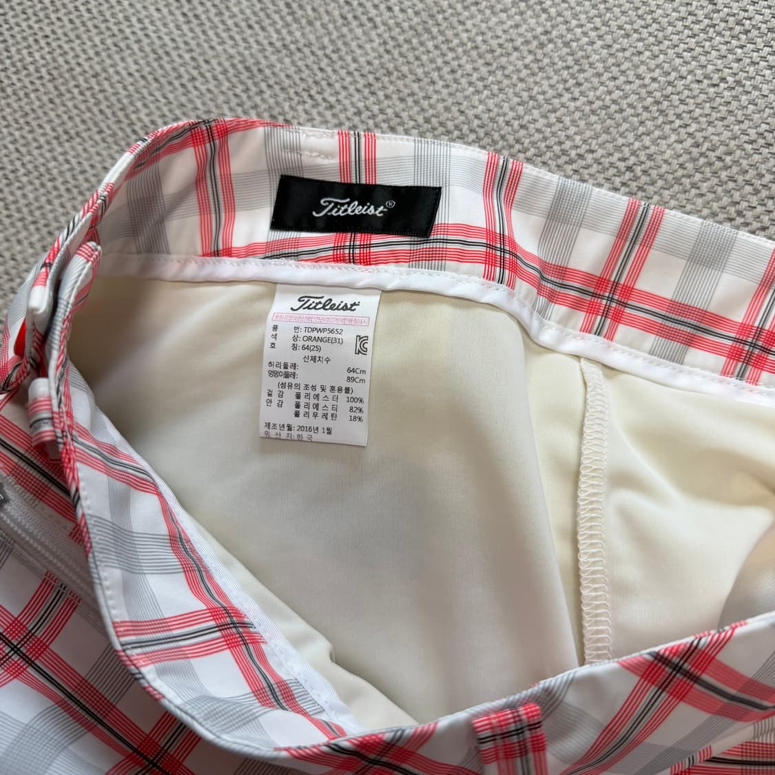 타이틀리스트 체크 미니스커트 골프웨어 상품이미지2