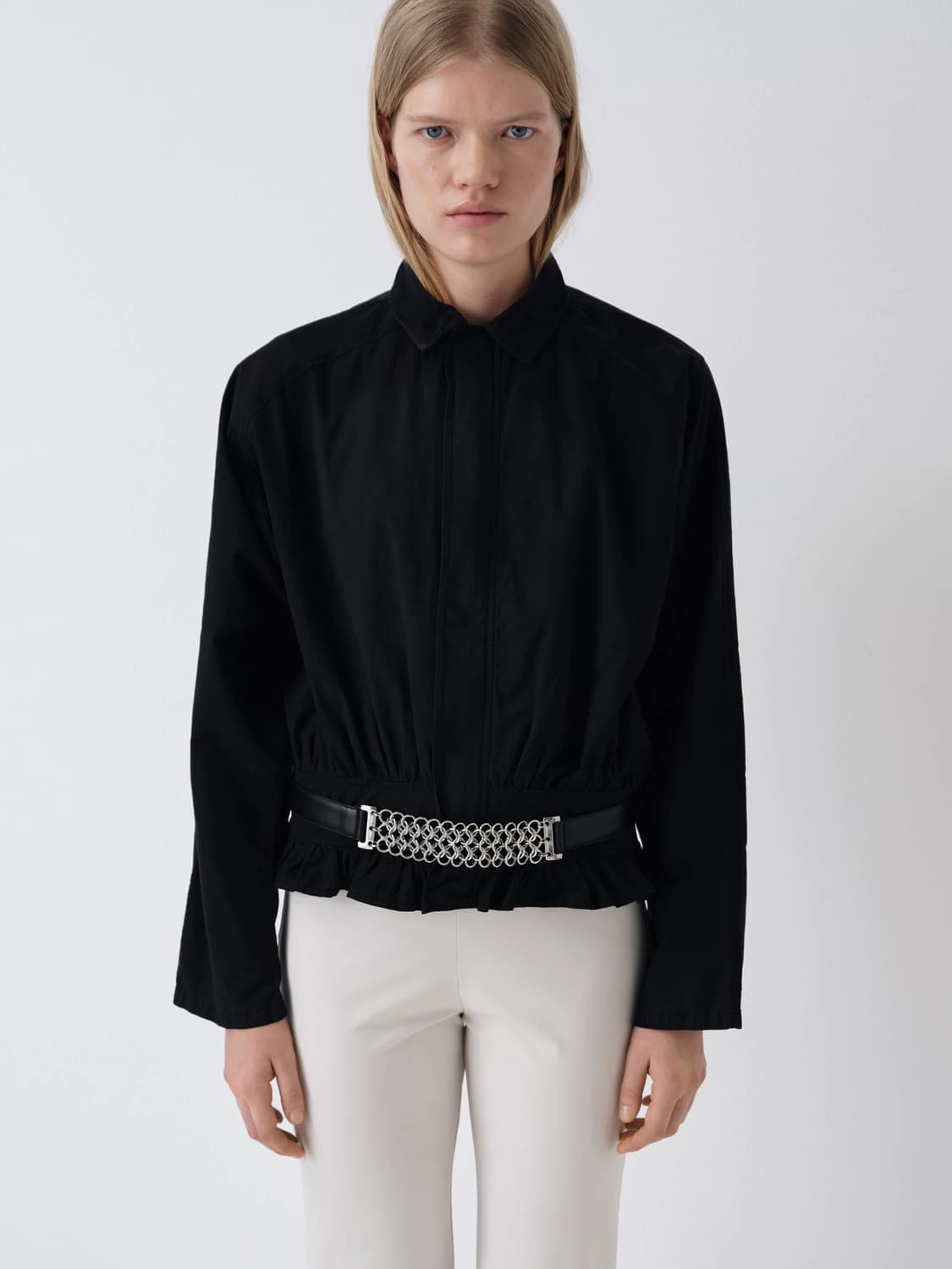 (S,M)/ 기마구아스 ASHLEY 데님 프릴 자켓 상품이미지6