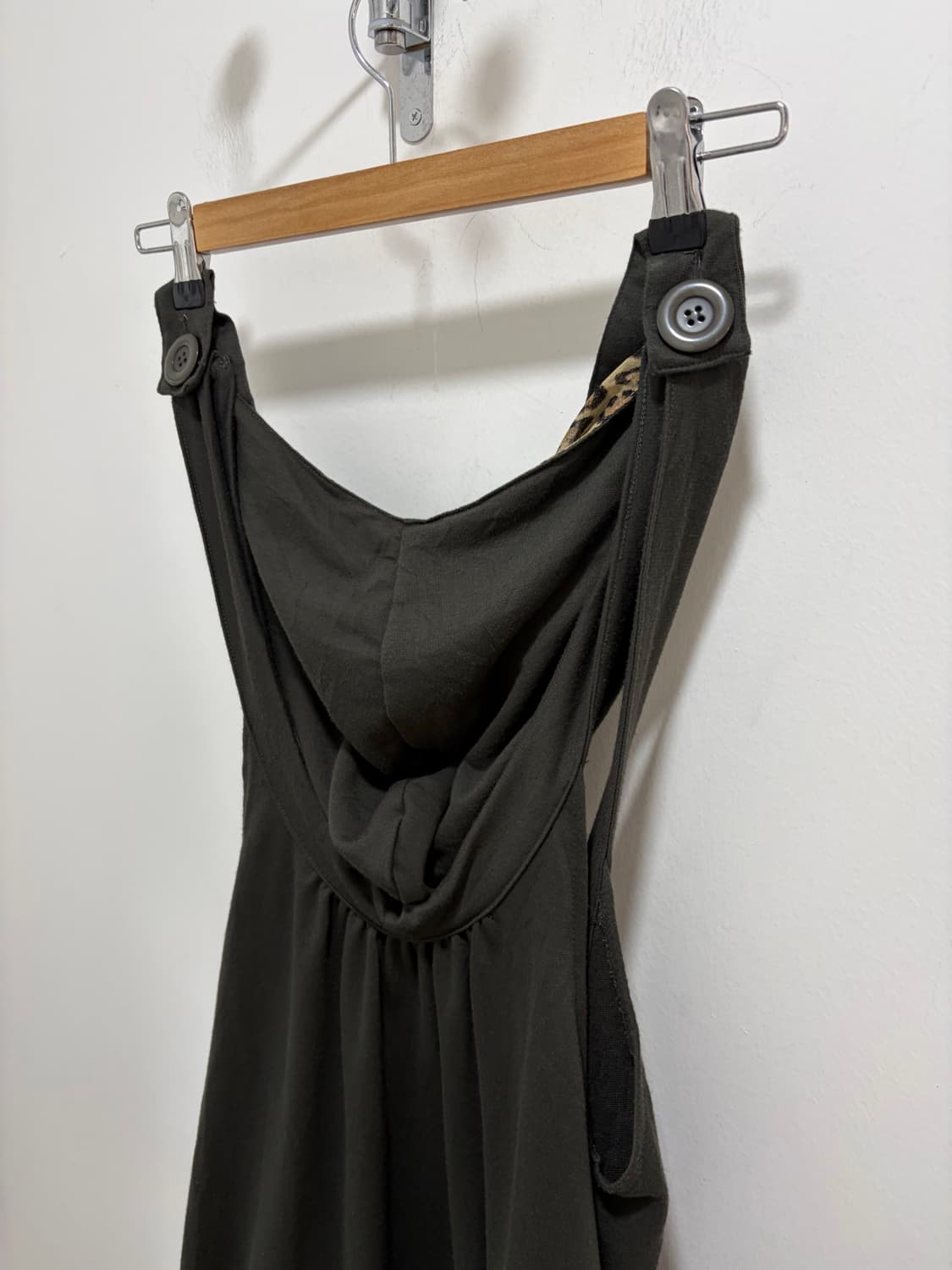 갸루 레오파드 후드 슬리브리스 민소매 상품이미지6