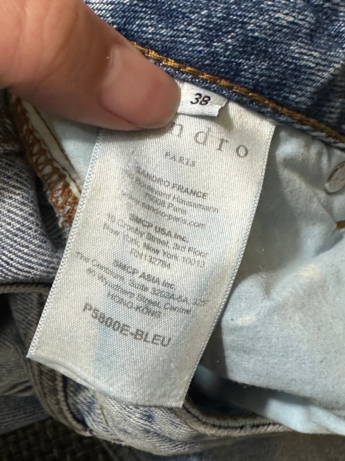 산드로 스플릿 데님 팬츠 상품이미지4