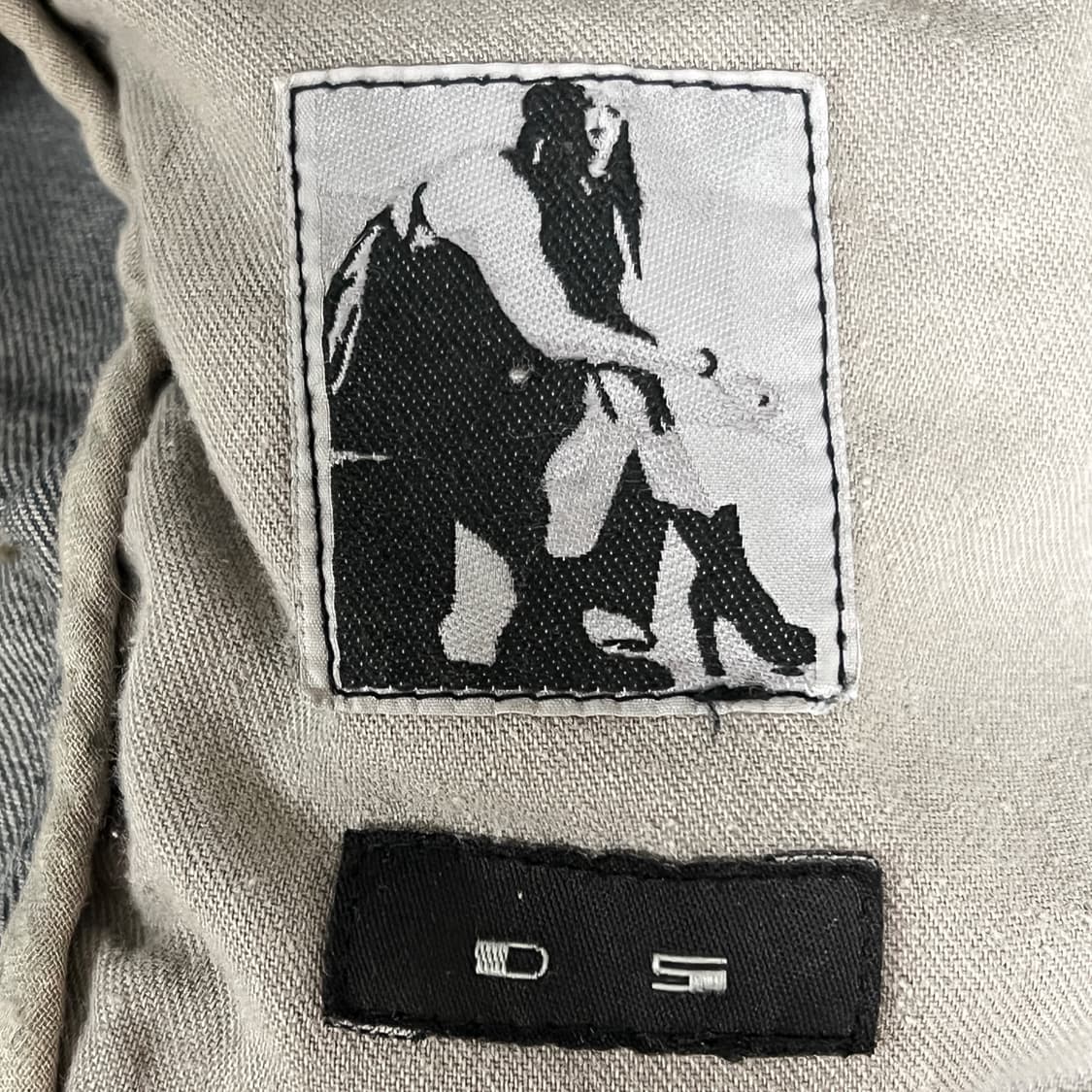 릭오웬스 14SS 다크쉐도우 팔가죽 데님 자켓 허슬러 블루 상품이미지7