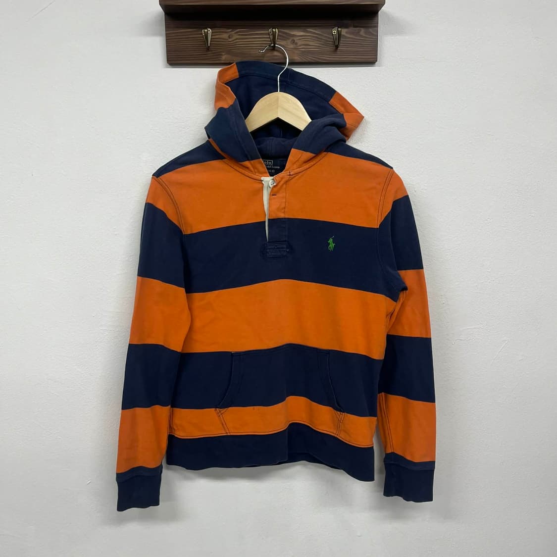 폴로 랄프로렌 스트라이프 후드 슬리브 셔츠(L) 상품이미지5