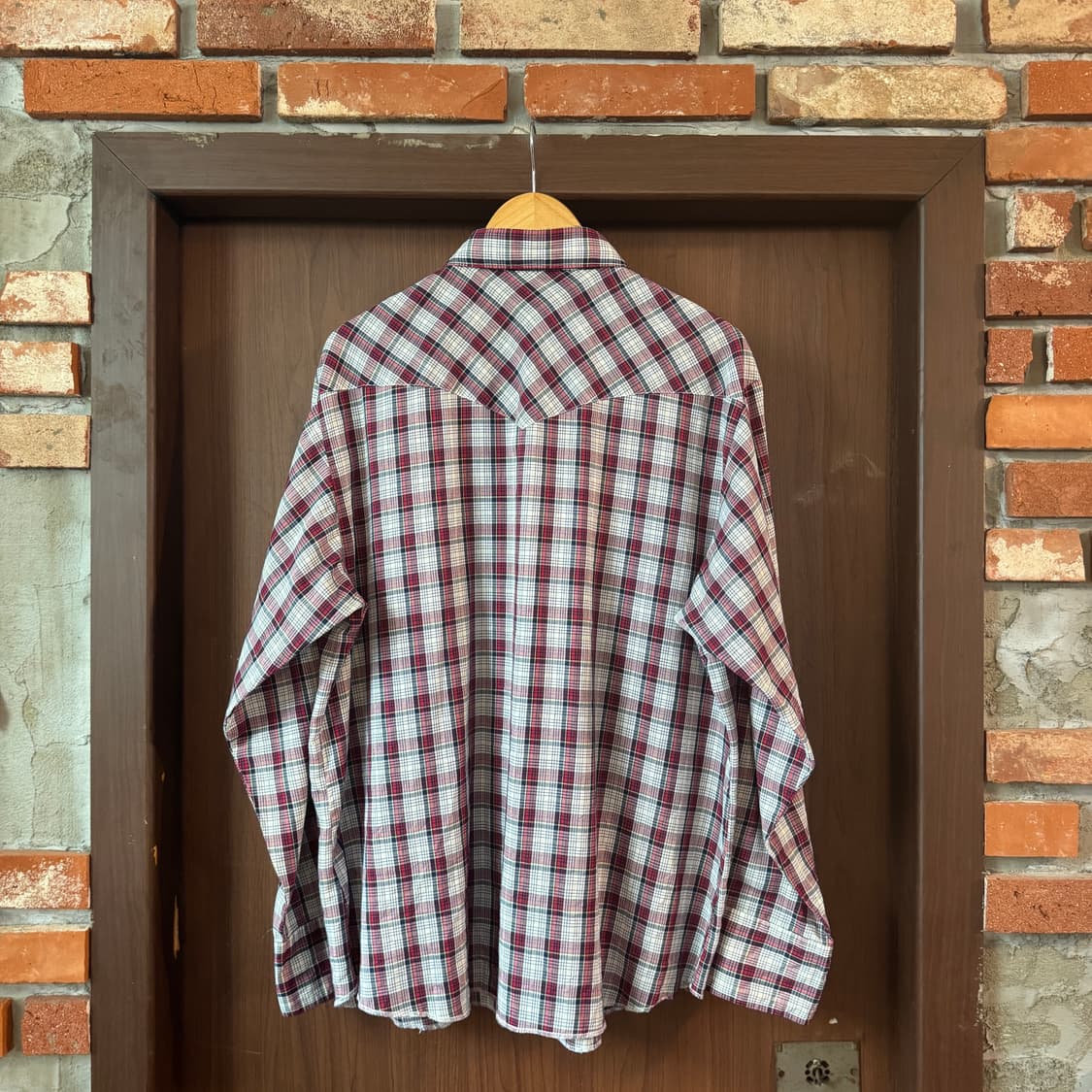 90s 랭글러 체크 웨스턴셔츠 상품이미지7
