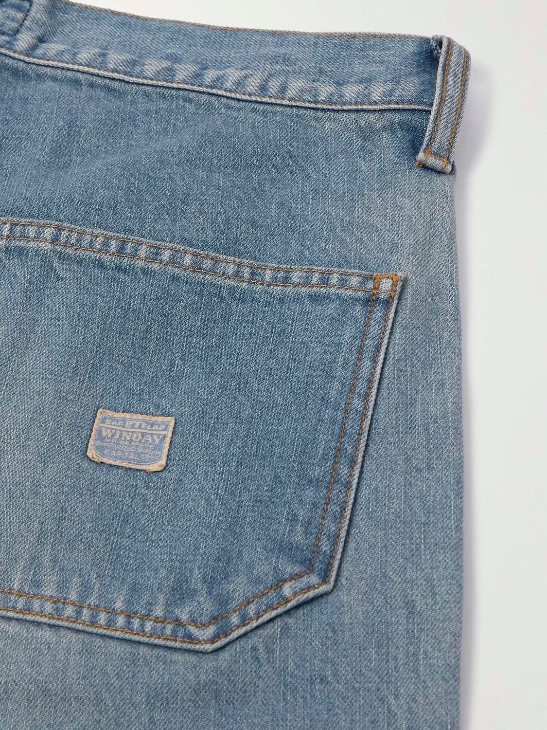 [34,36,38]캐피탈 25fw 스터드 리메이크 데님 팬츠 상품이미지5