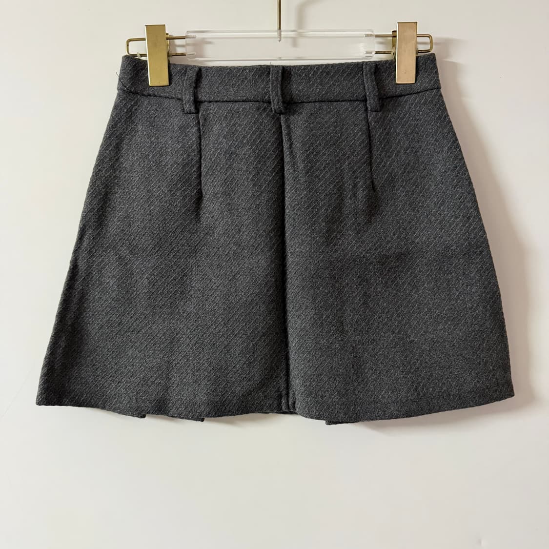 새상품 여자 모직 플리츠 스커트 S 상품이미지3