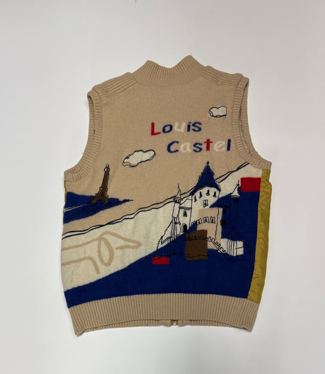 루이까스텔 골프 방풍 귀여운 니트 집업 베스트 L 상품이미지1