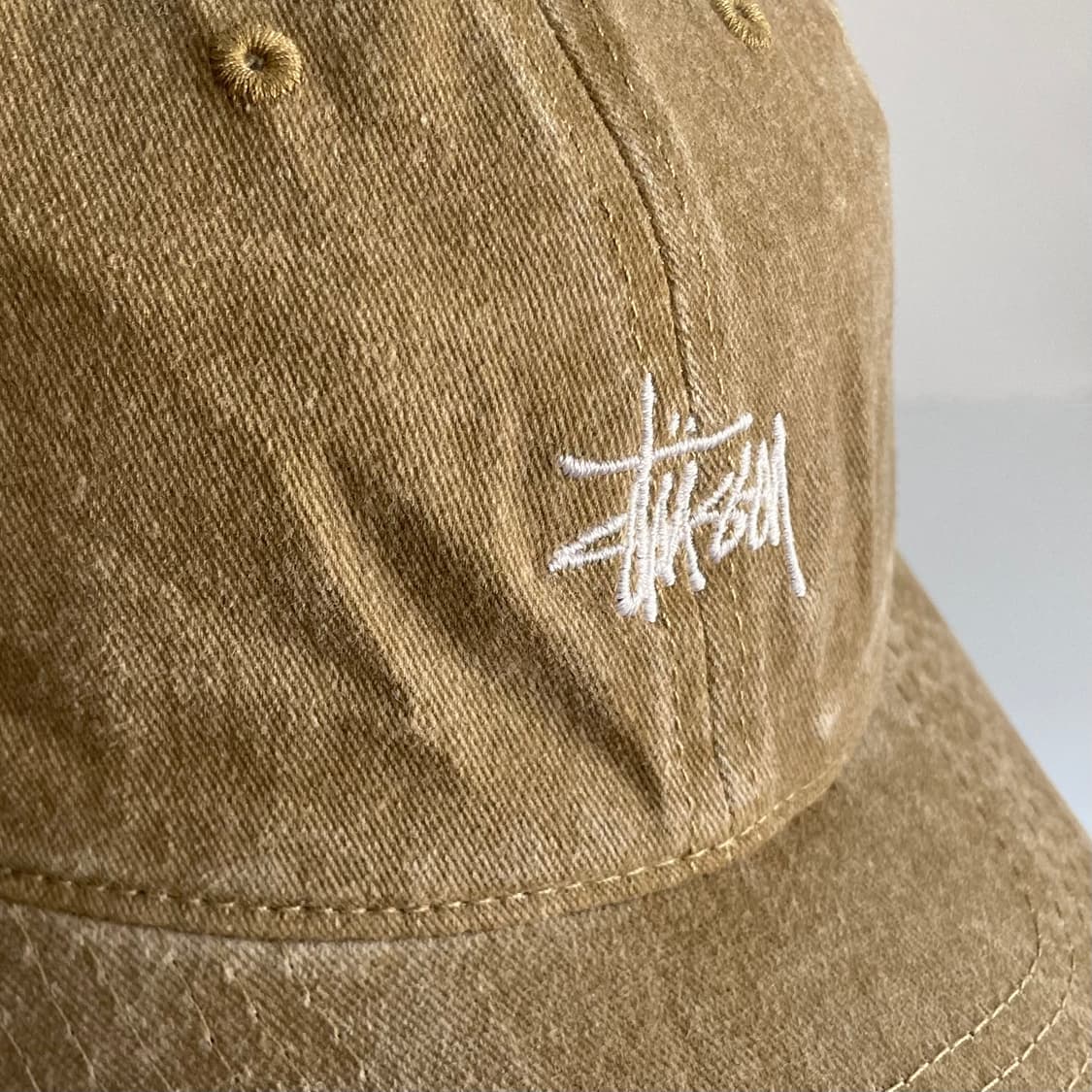 Stussy 스투시 스탁자수 샌드 가먼츠다잉 볼캡 상품이미지4