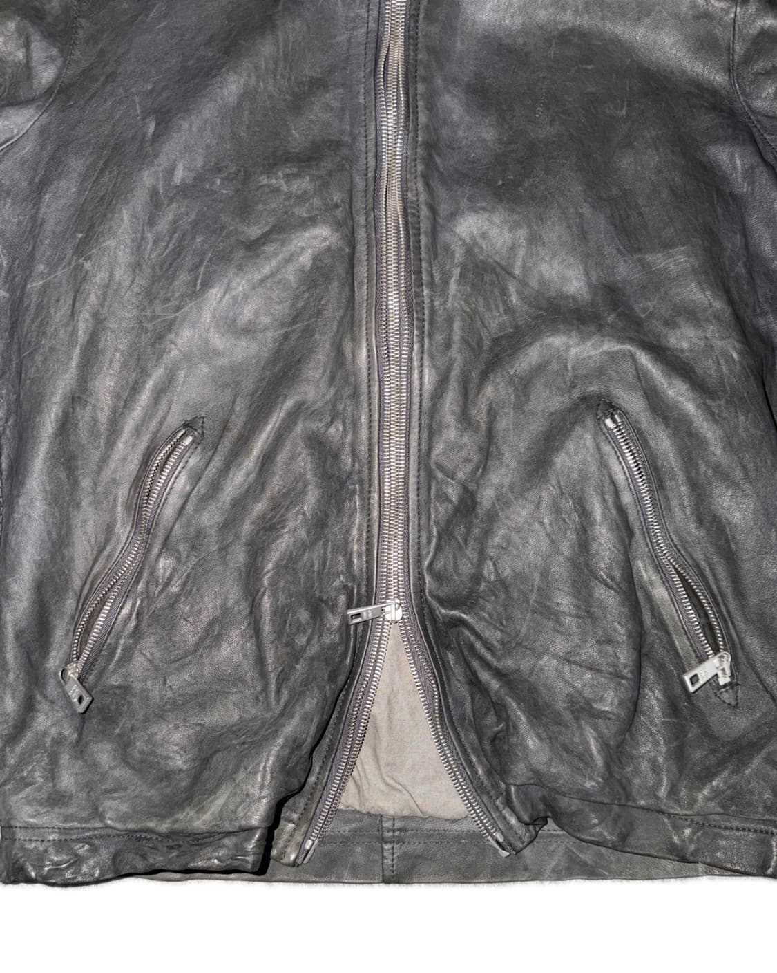 GIORGIO BRATO Double Zip Leather Jacket 상품이미지7