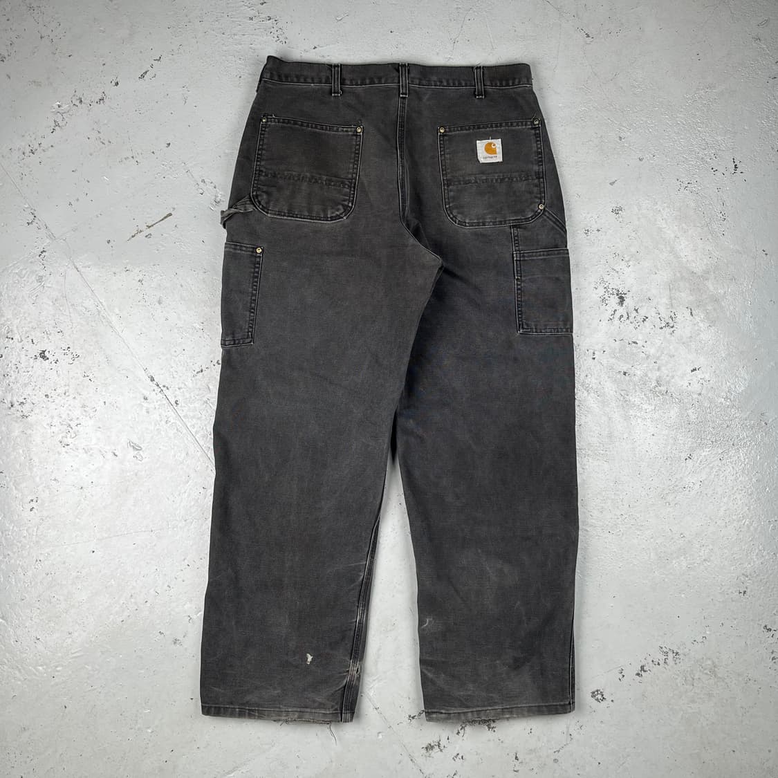 빈티지 칼하트 더블니B01 블랙 그레이 워크팬츠 상품이미지3