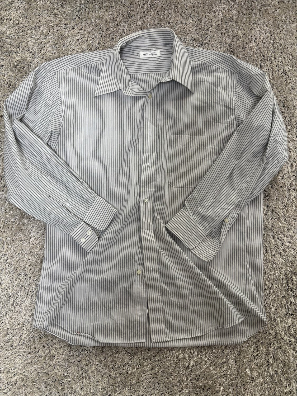 일본판 YIN&YANG 스트라이프 셔츠 사이즈 105 상품이미지1