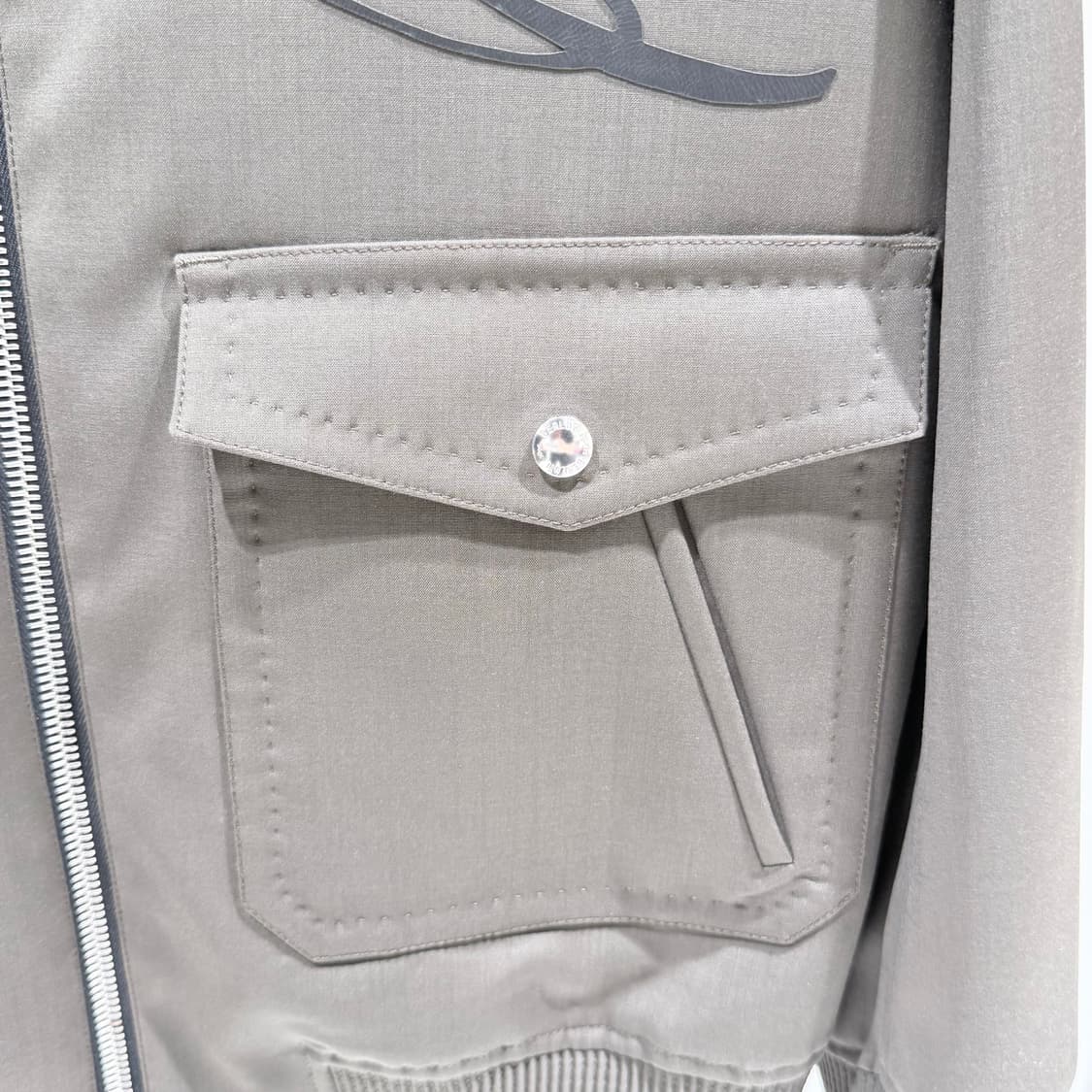 48 / 벨루티 브라운 스크리토 레더 카라 자켓 상품이미지5