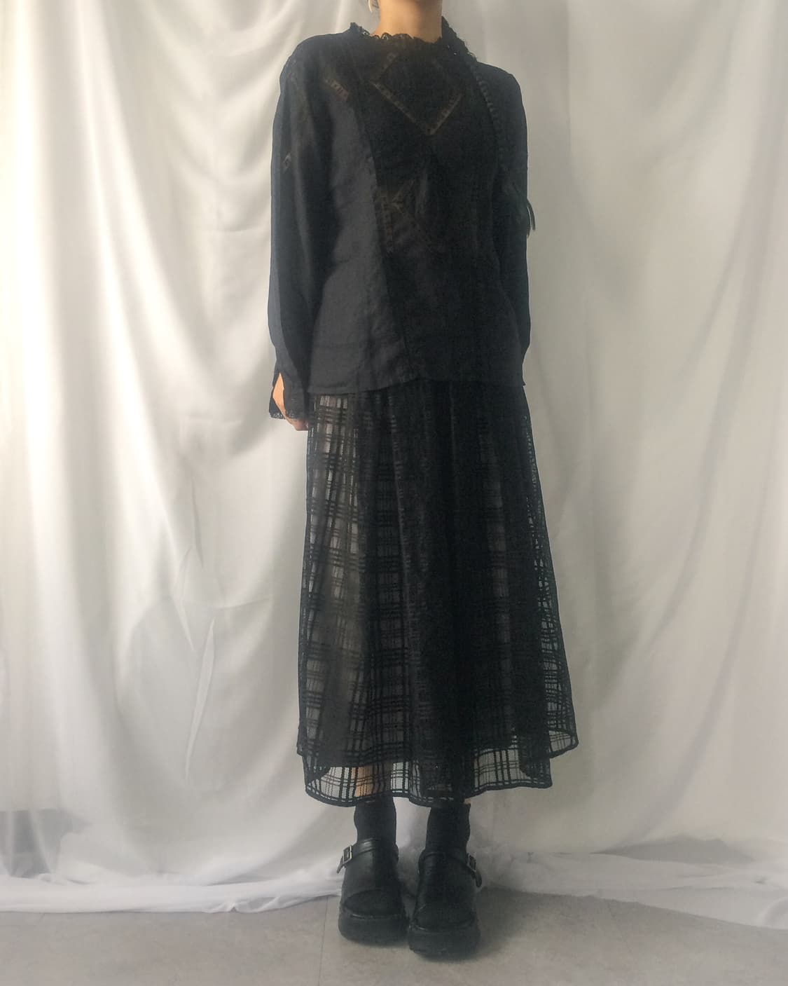 Pattern point blouse 상품이미지7