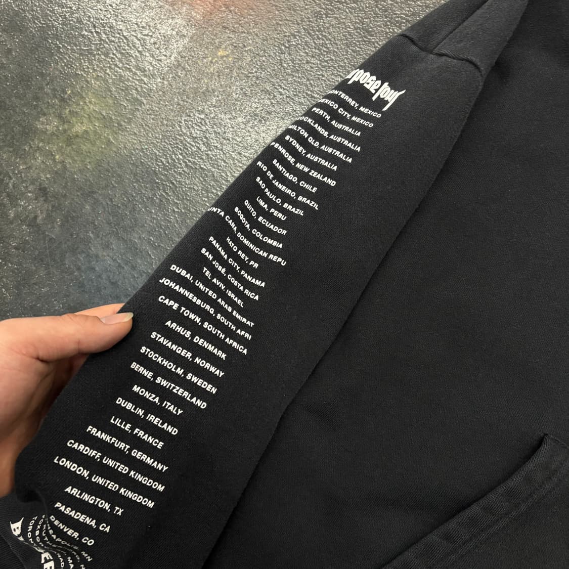 (105)저스틴 비버 퍼포즈투어후드 상품이미지4