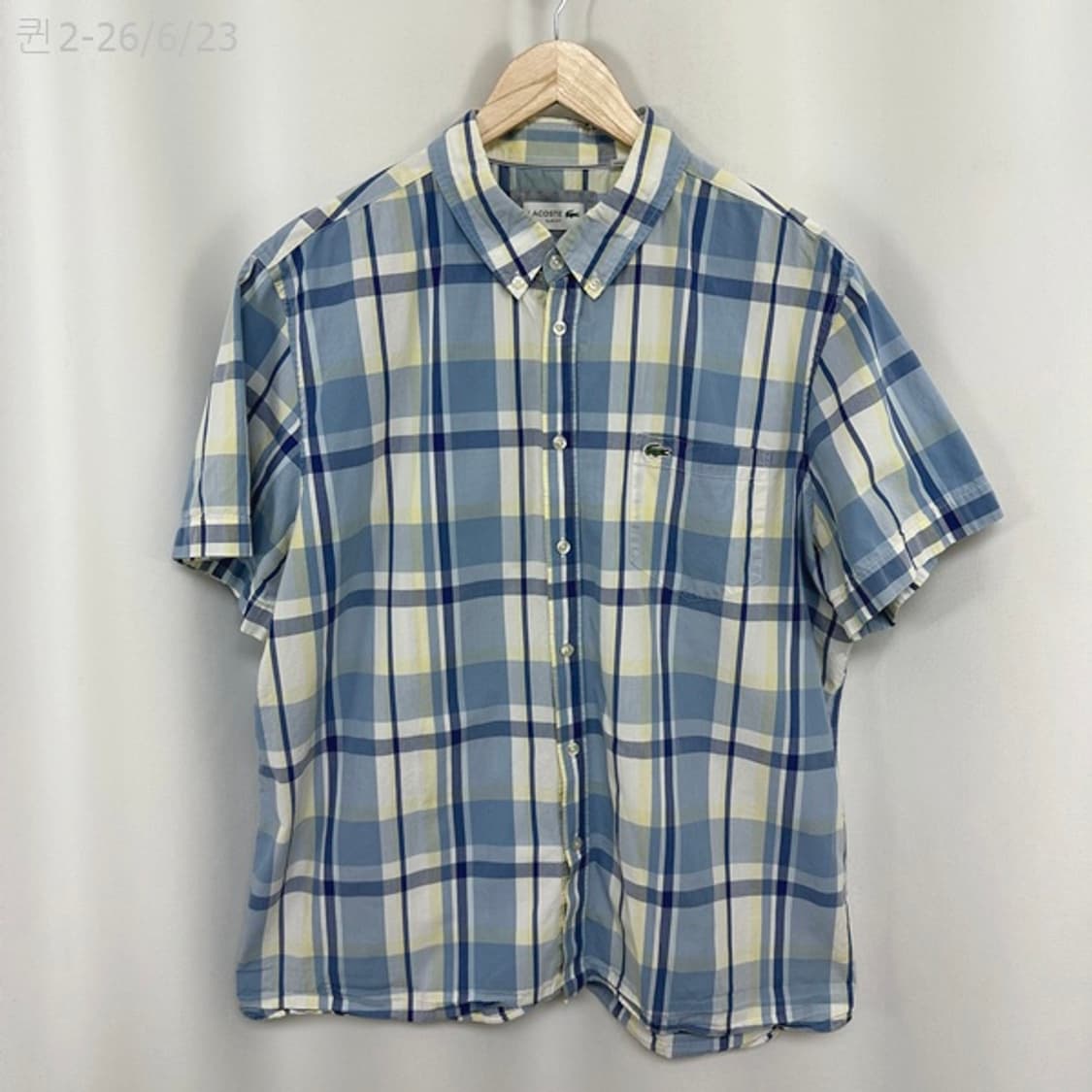 라코스테 남자 반팔 셔츠 남방 슬림핏 46 2XL (실측126) 상품이미지1