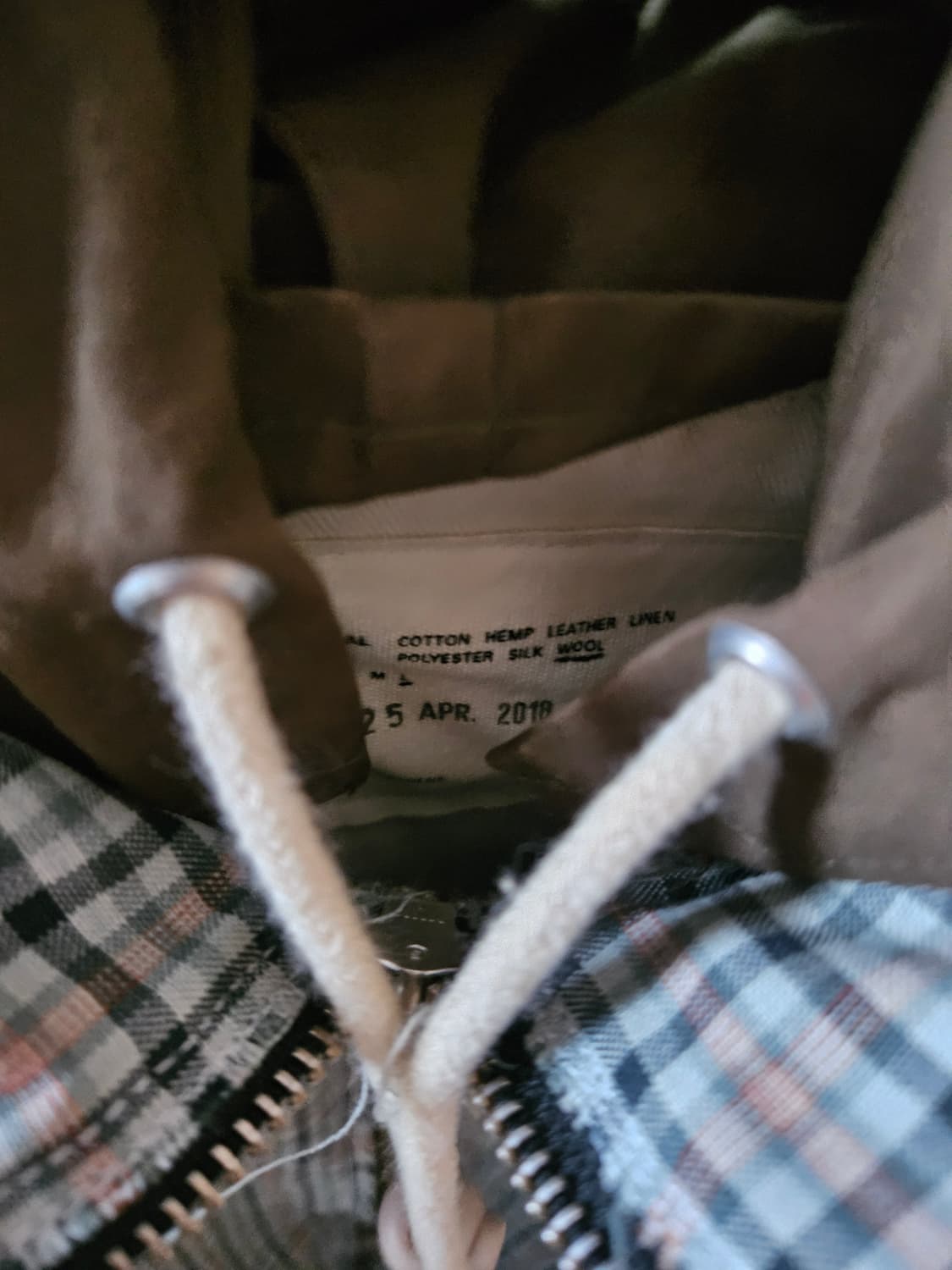 카미엘 포트젠스 18AW 체크 블루종 L 상품이미지3