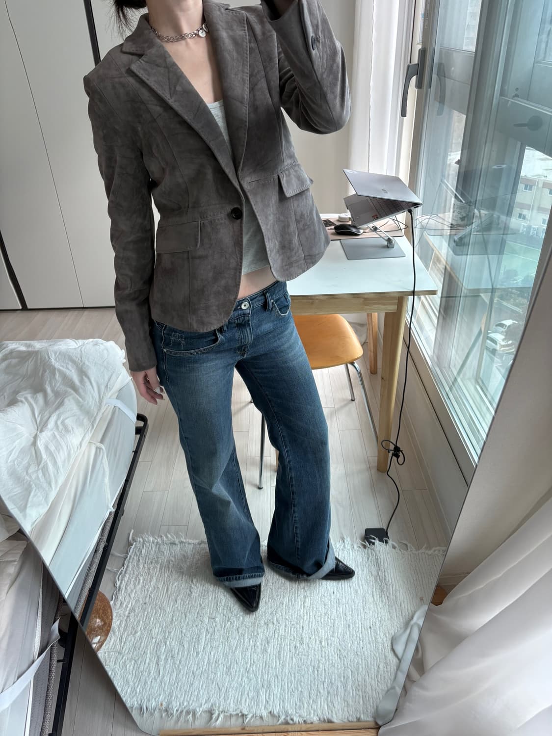 Mocha Suede Short Jacket 상품이미지2