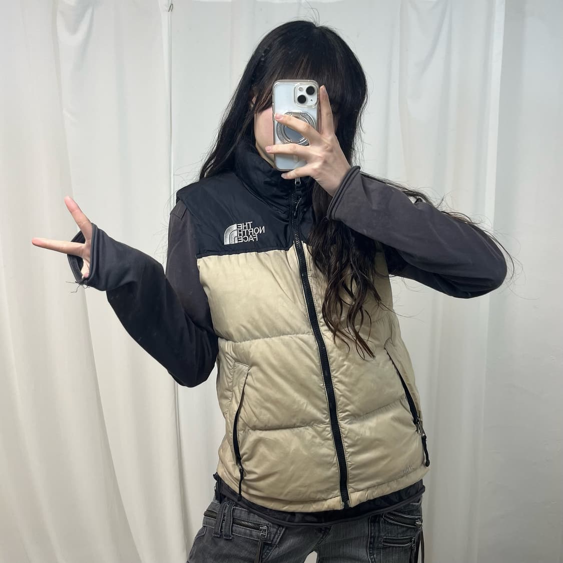 The North Face Beige 700 Nuptse Vest 상품이미지2
