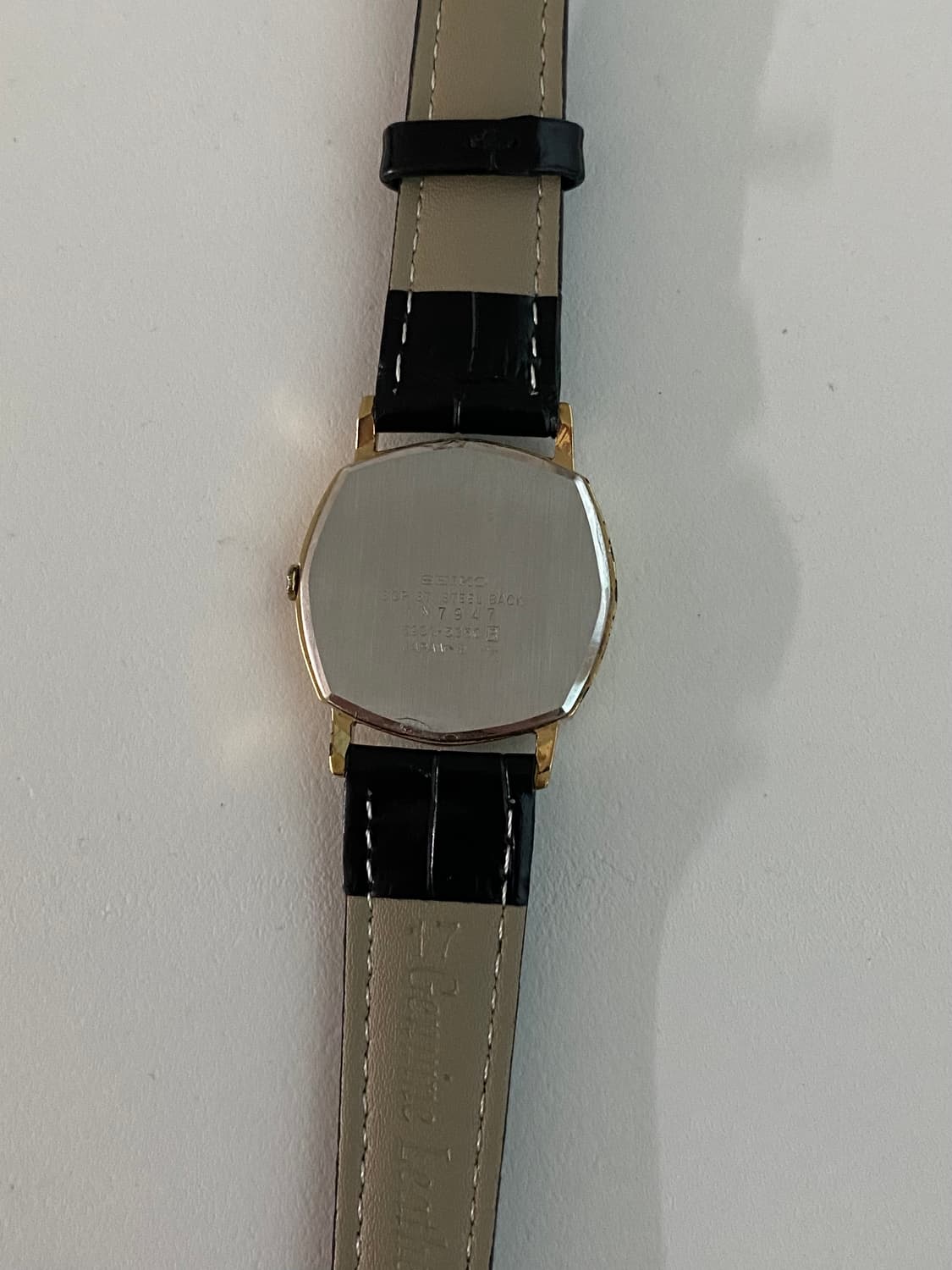 Seiko 세이코 쿼츠 스퀘어 샴페인 골드 상품이미지3