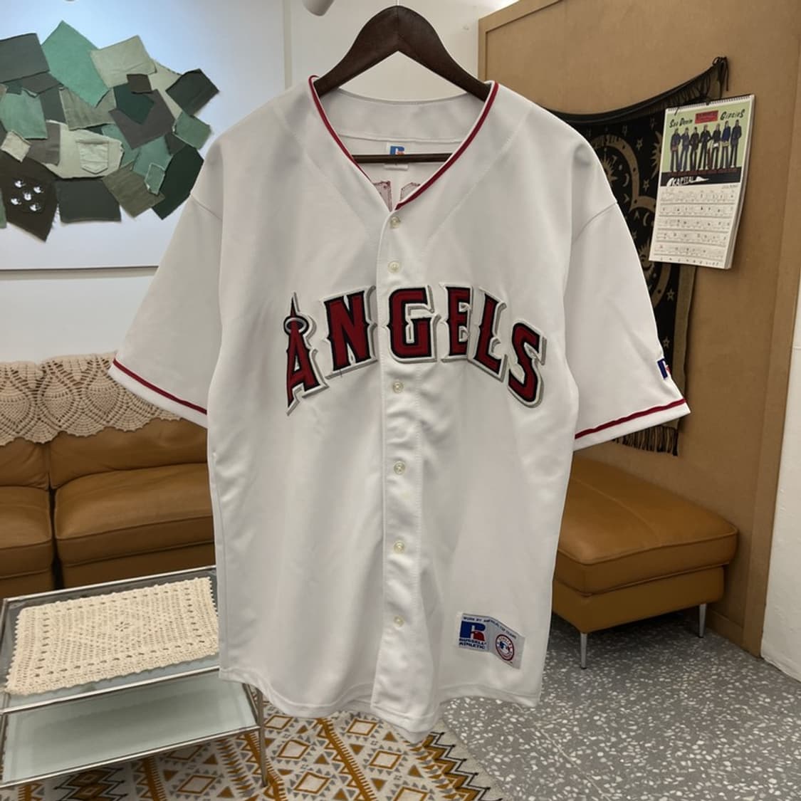 러셀 LA에인절스 홈 유니폼 져지 반팔티 L C10996 상품이미지3