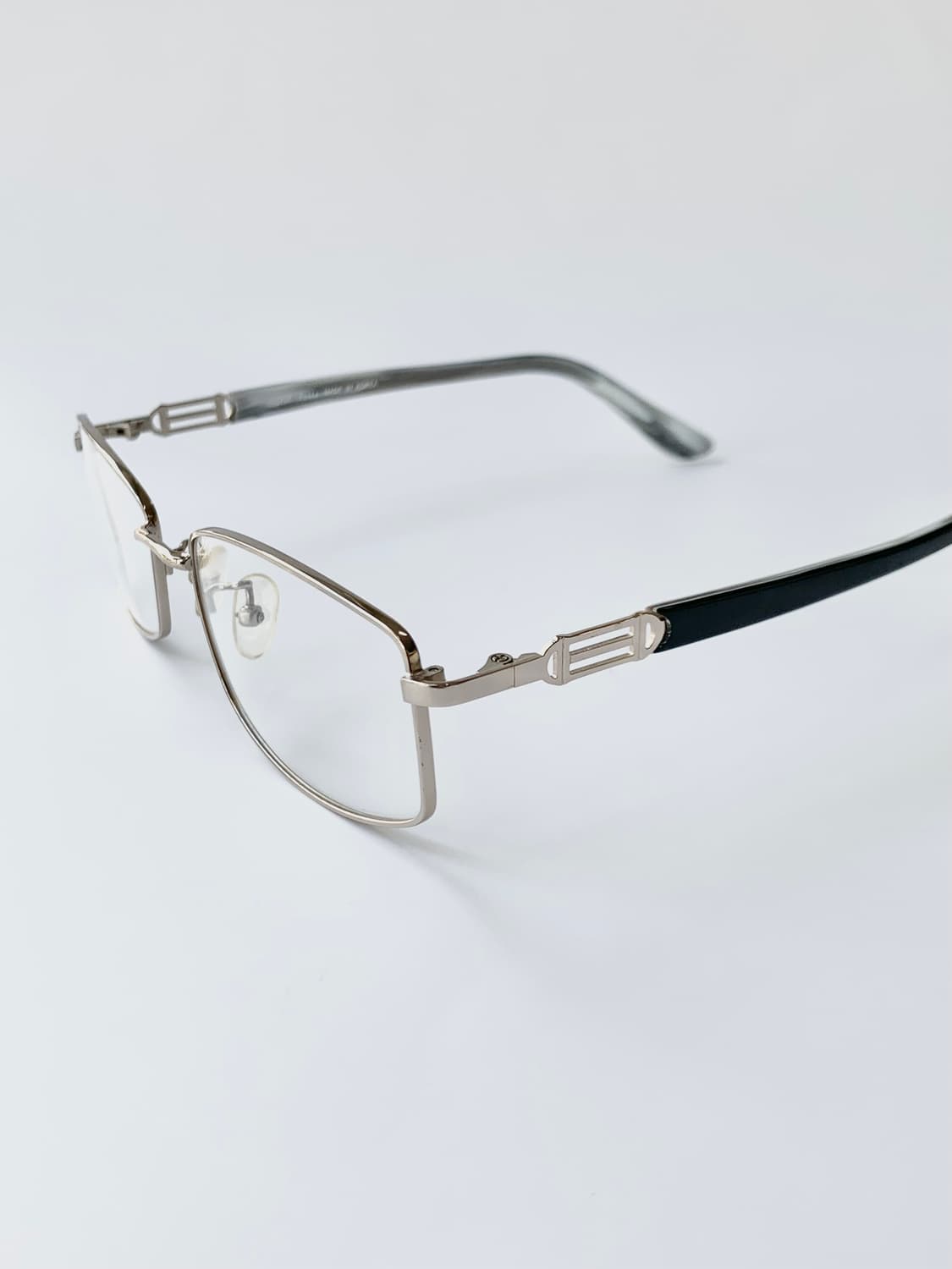 [픽키-614] 실버 스퀘어 사각 메탈 안경 데드스탁 빈티지 온테 상품이미지6