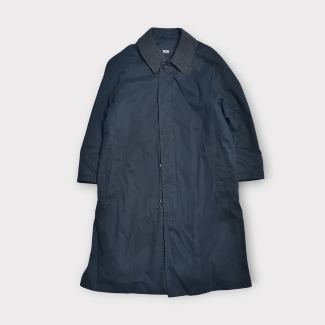 휴고보스 빈티지 구제 백화점판 싱글 트렌치 롱 맥코트 N885 상품이미지1