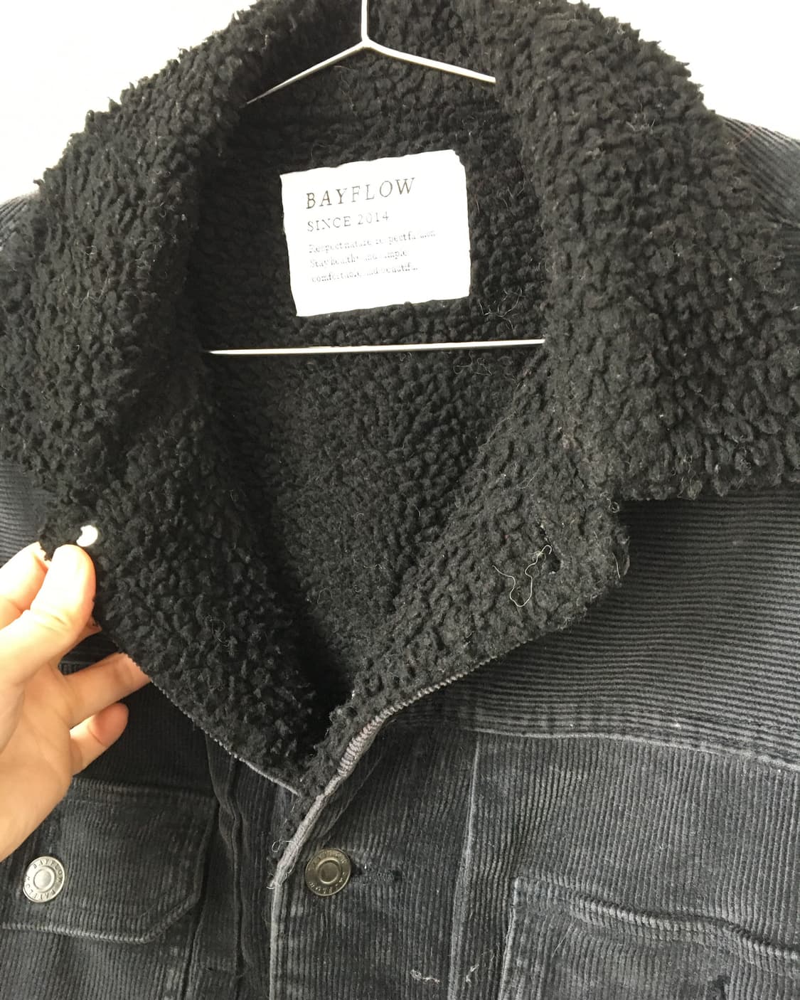 Fake fur collar denim jacket 상품이미지6