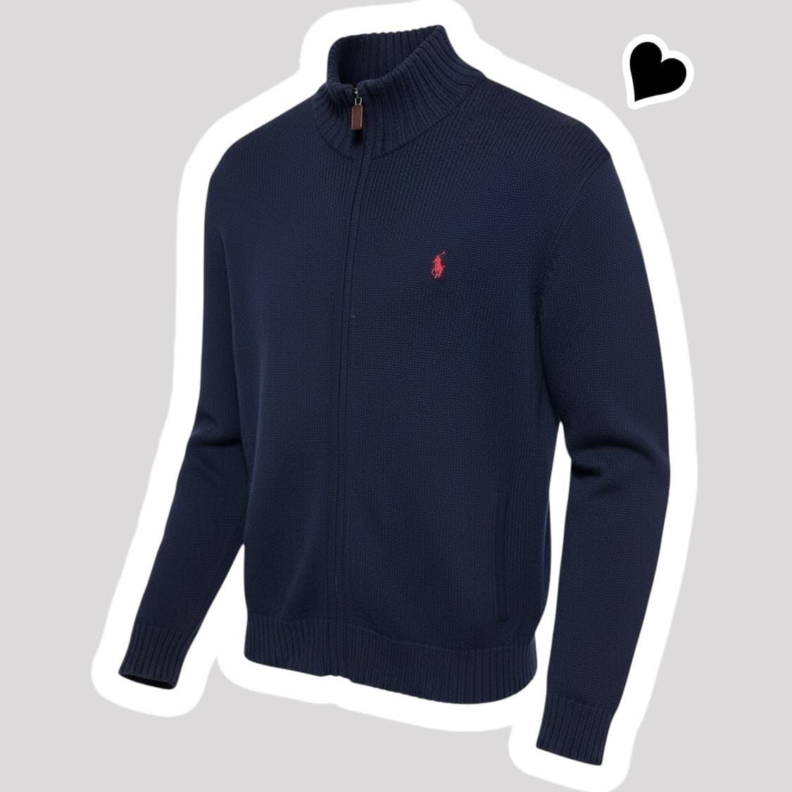 폴로 랄프로렌 네이비 2WAY집업 니트 상품이미지1