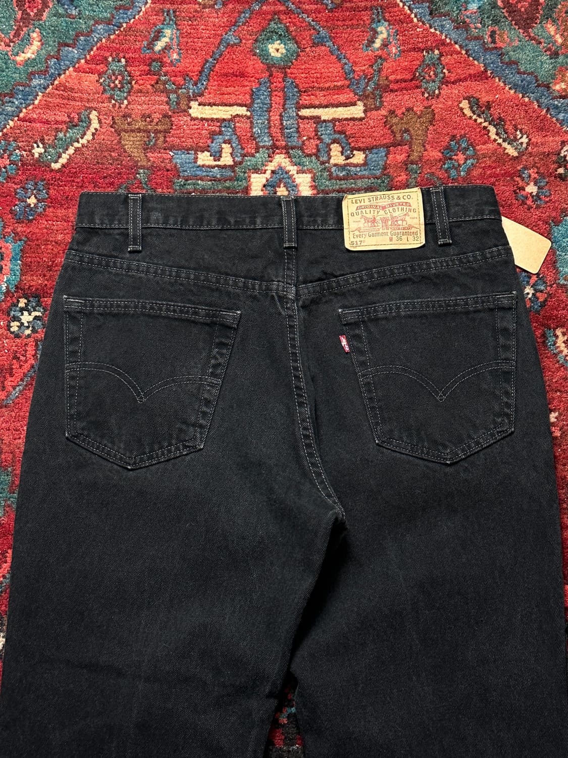 90's USA Made 리바이스 517 블랙 부츠컷 플레어진 상품이미지6