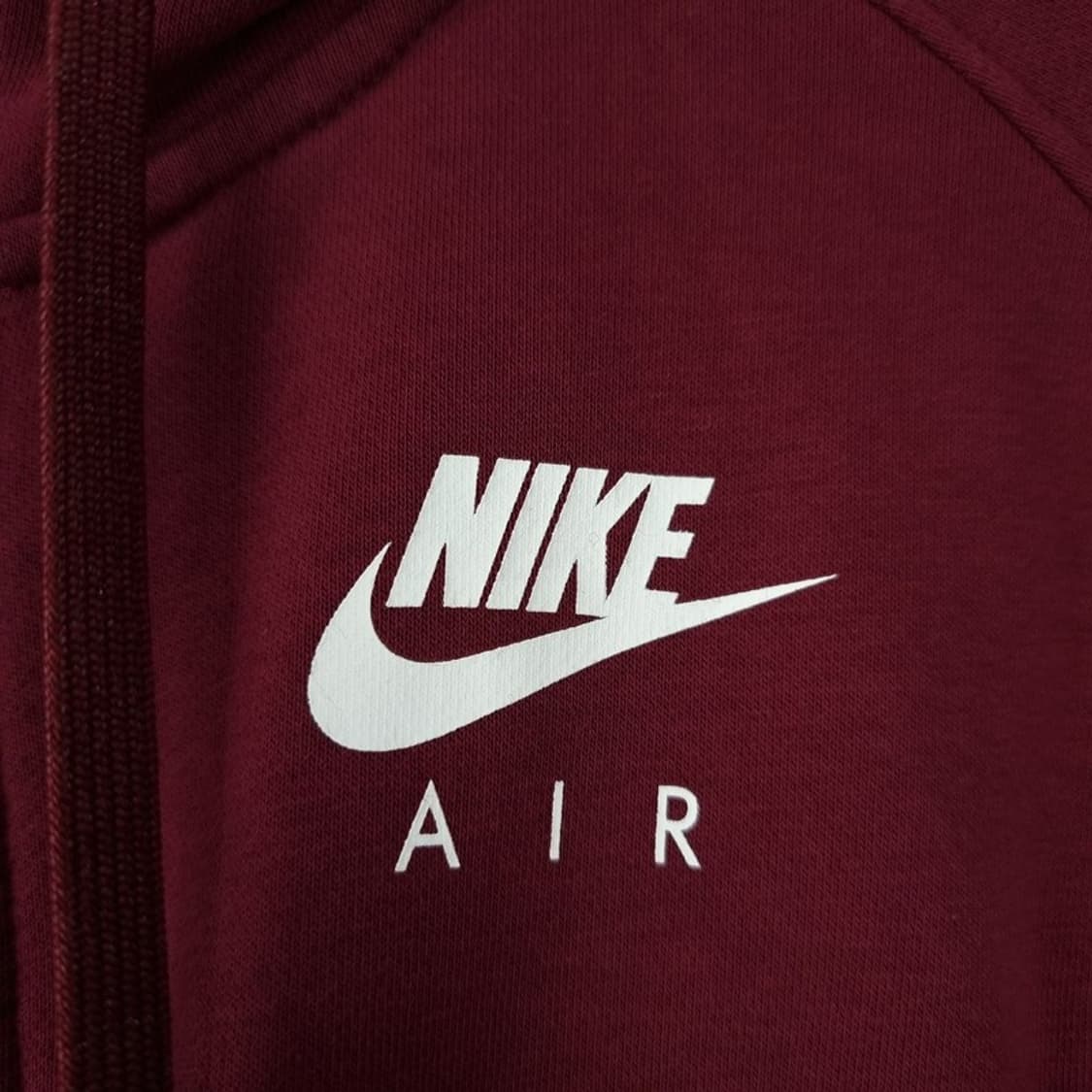 [나이키] 로고 프린팅 오버핏 크롭 후드 집업 버건디 M19750 상품이미지7