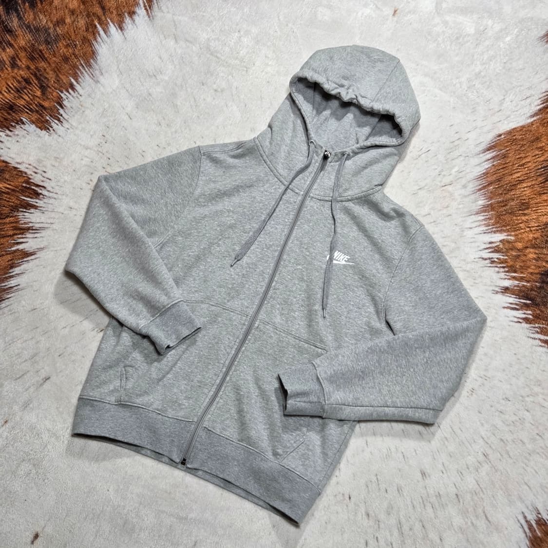 나이키 라이트 그레이 스우시 후드집업 상품이미지1