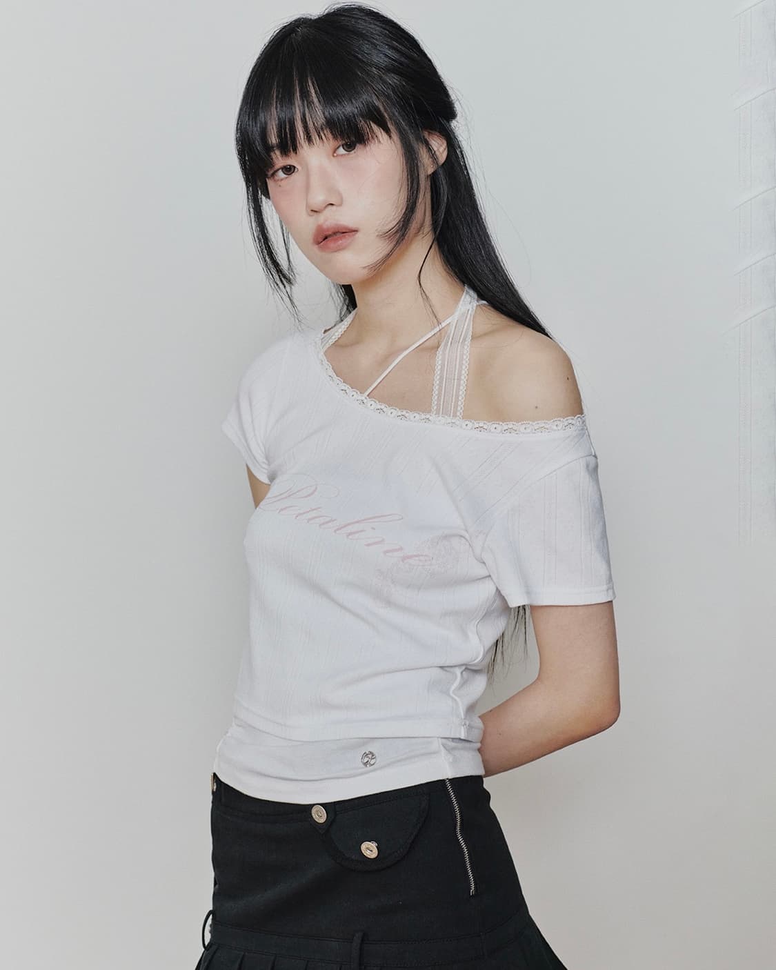페인오어플레져 엔젤 셔링 탑 화이트 M 상품이미지3