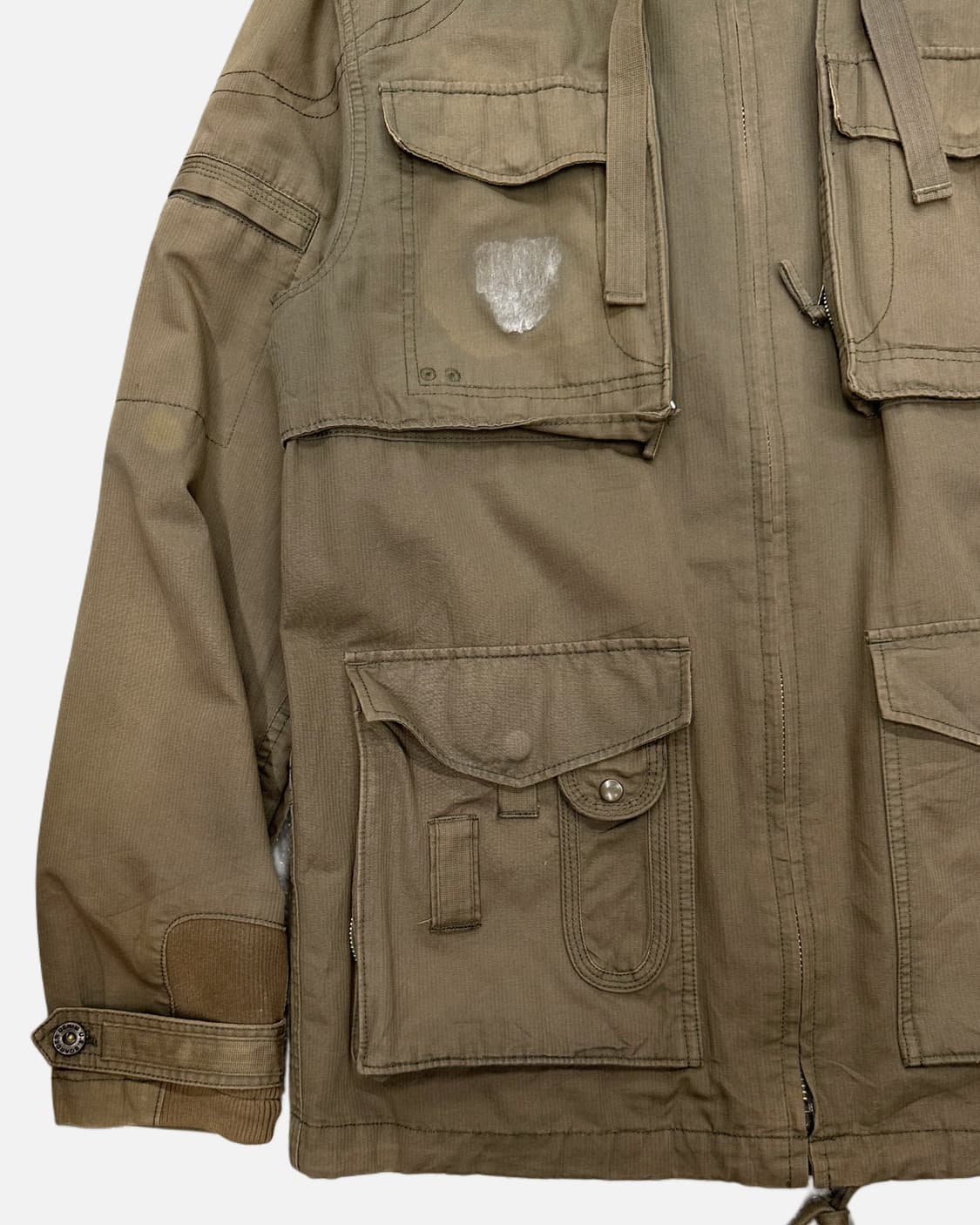 khaki military pocket hood jacket 상품이미지4