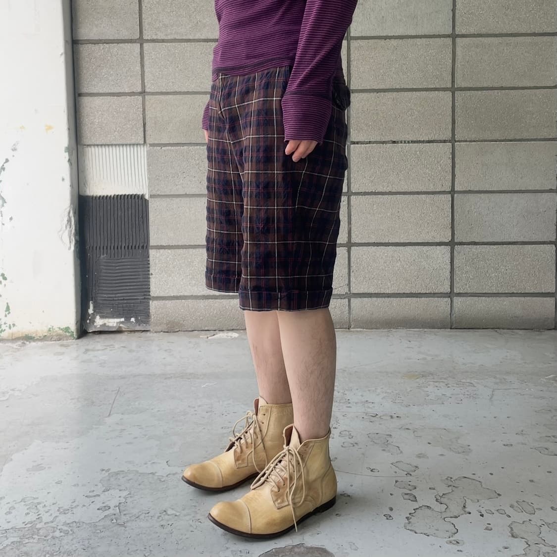 꼼데가르송 옴므 체크 쇼츠 상품이미지1