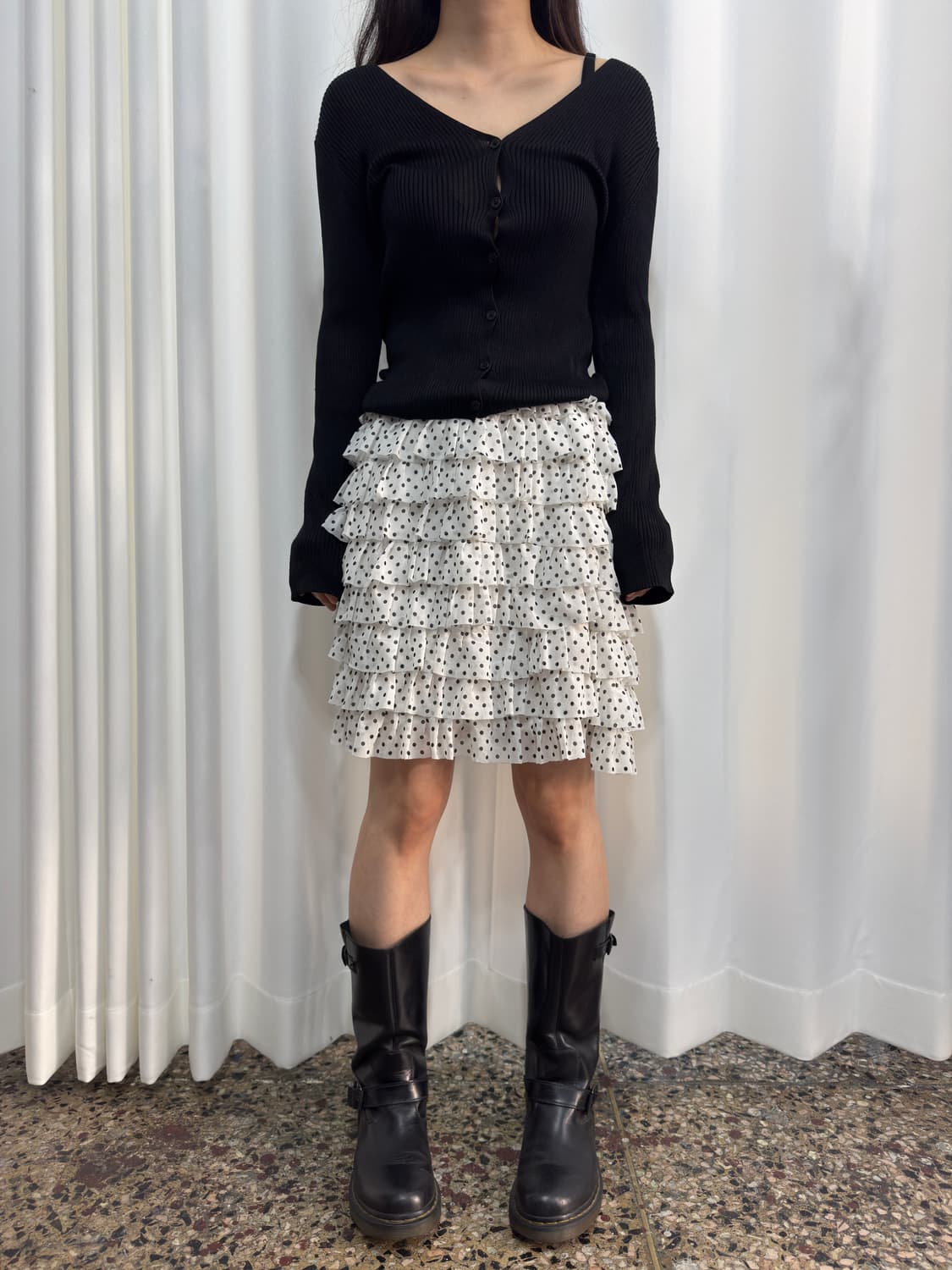 dot layered sha skirt 상품이미지2