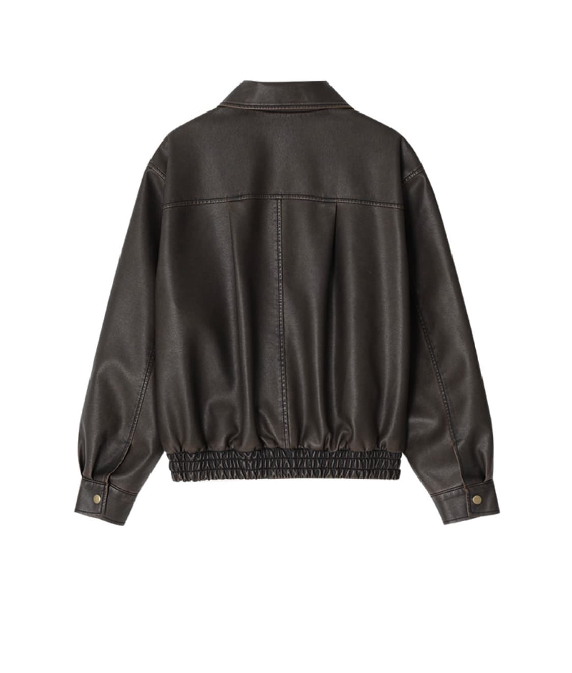 랭앤루 Washing Faux Leather Bomber 가죽자켓 상품이미지2