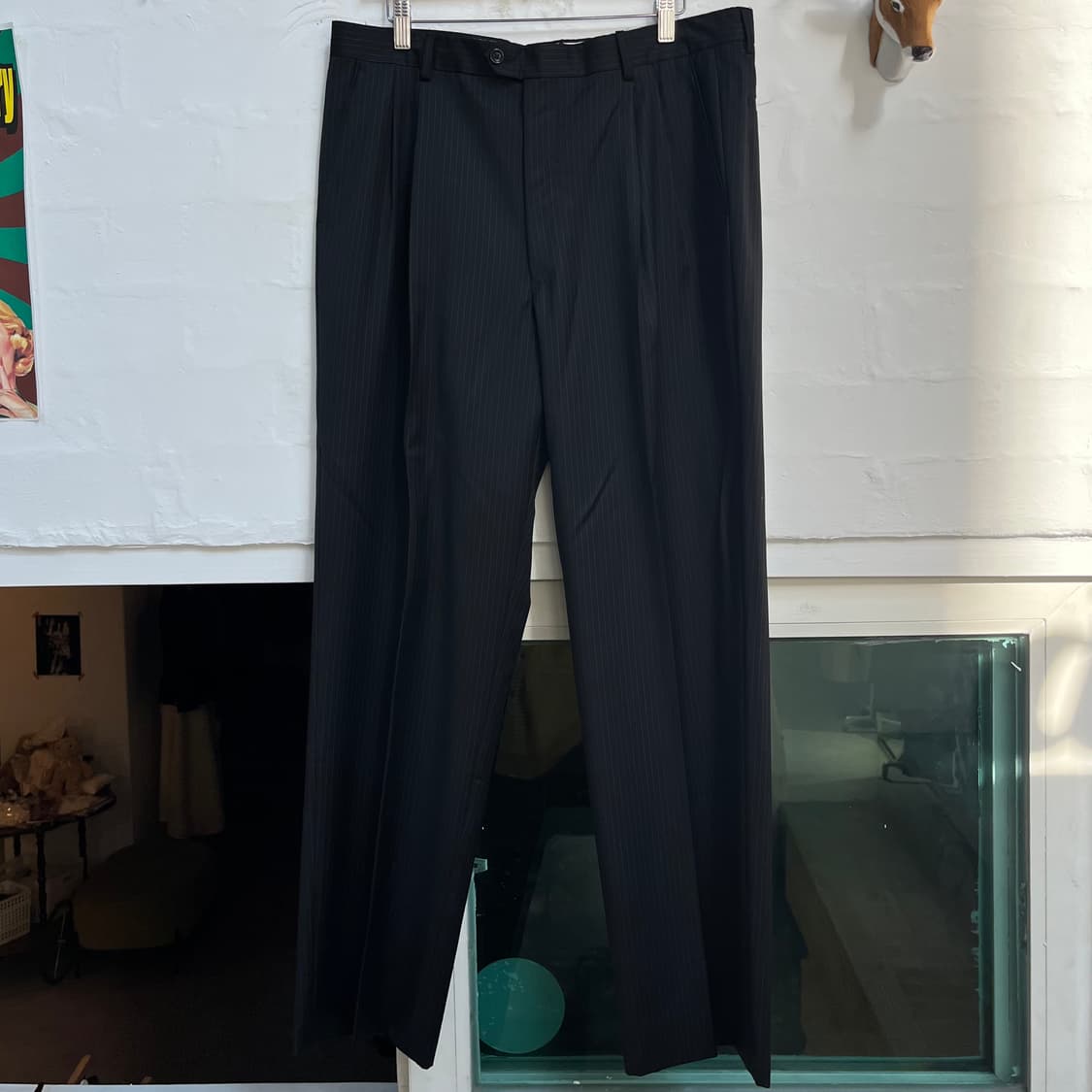Ermenegildo Zegna 제냐 핀 스트라이프 트라우저 상품이미지1