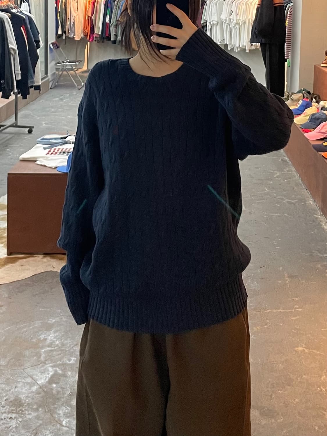 폴로 랄프로렌 라운드넥 네이비 니트 H2565 상품이미지1