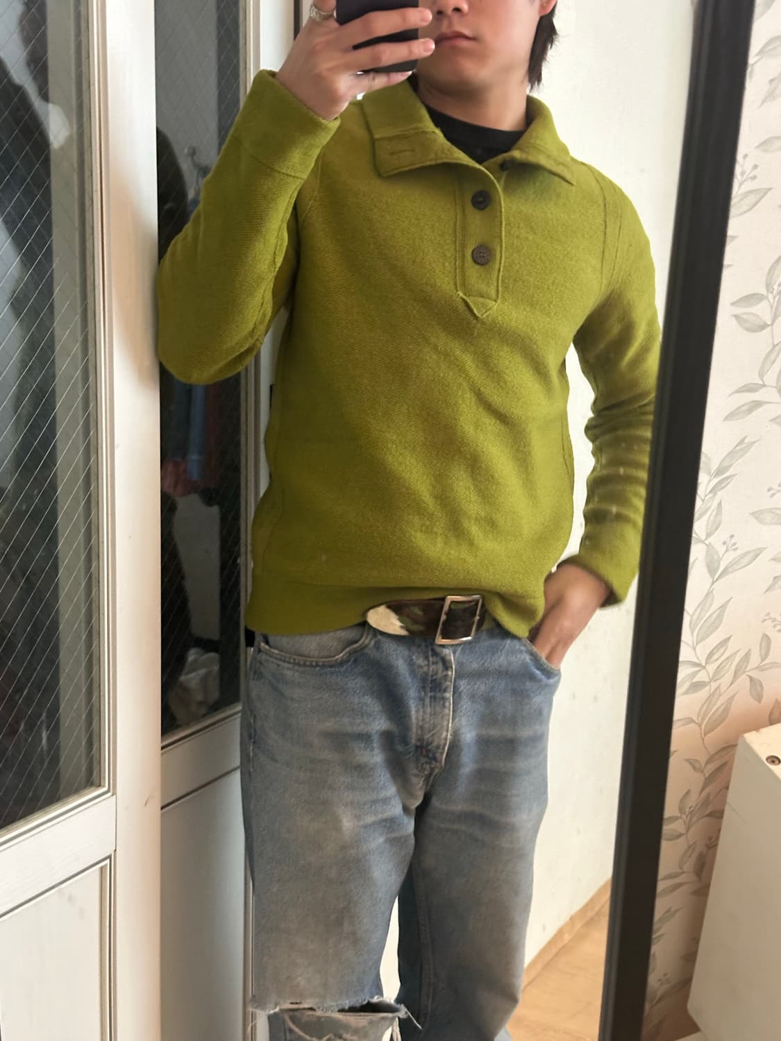 스톤아일랜드 반집업 니트 M (90-95) 상품이미지3