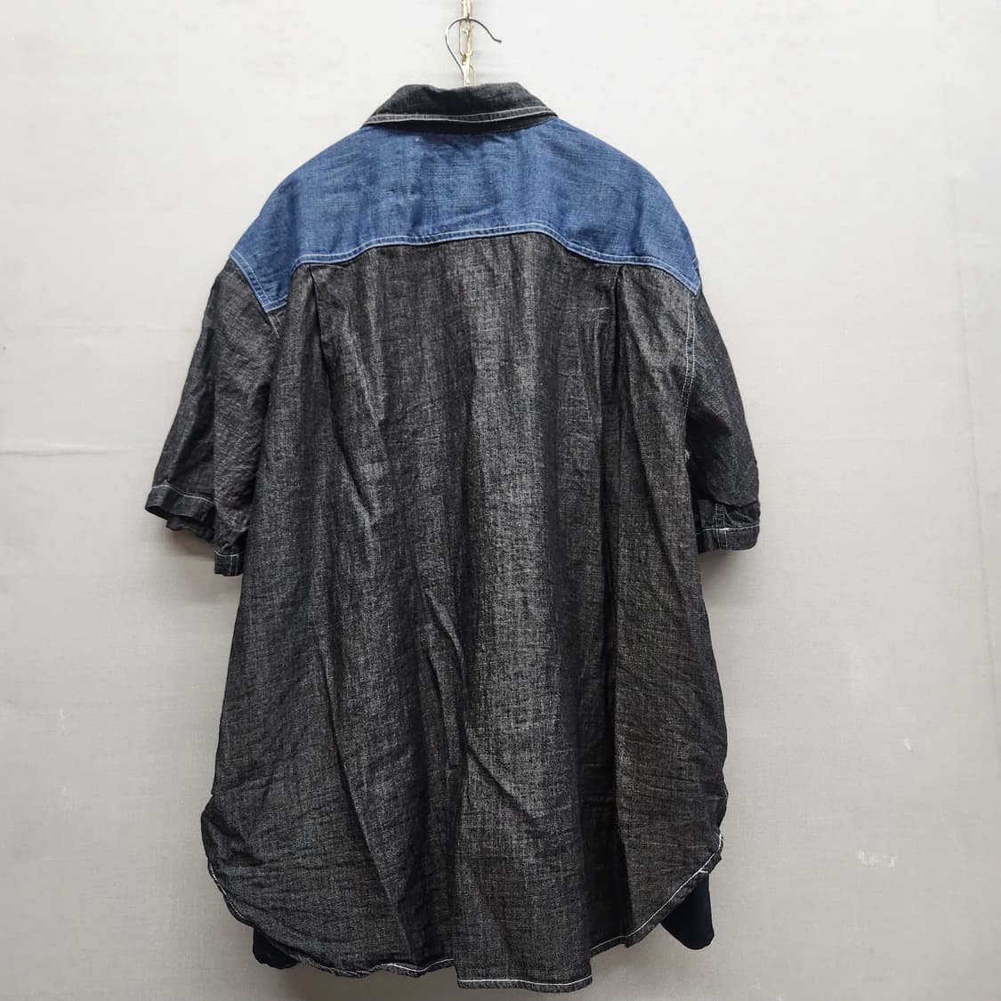 모노플로우 아메카지 배색 디테일 반팔 셔츠자켓 L(XL) 상품이미지6