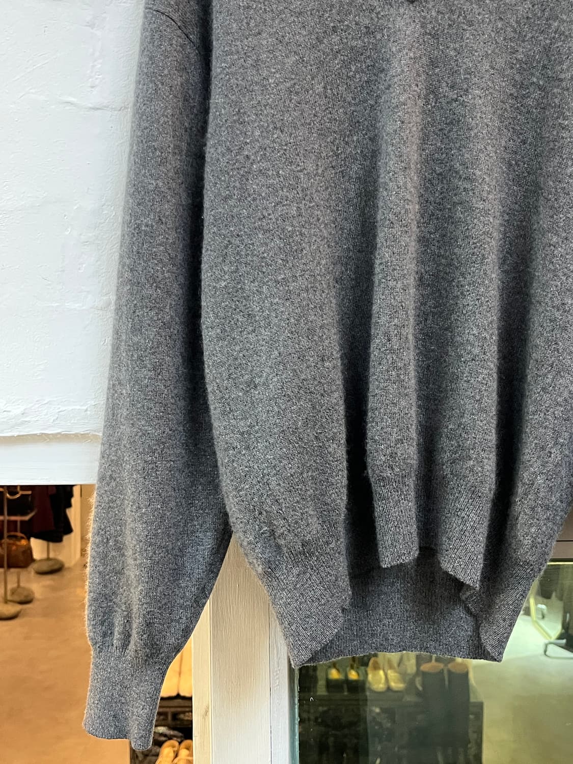 Minglart 캐시미어 V넥 니트 그레이 M 상품이미지3
