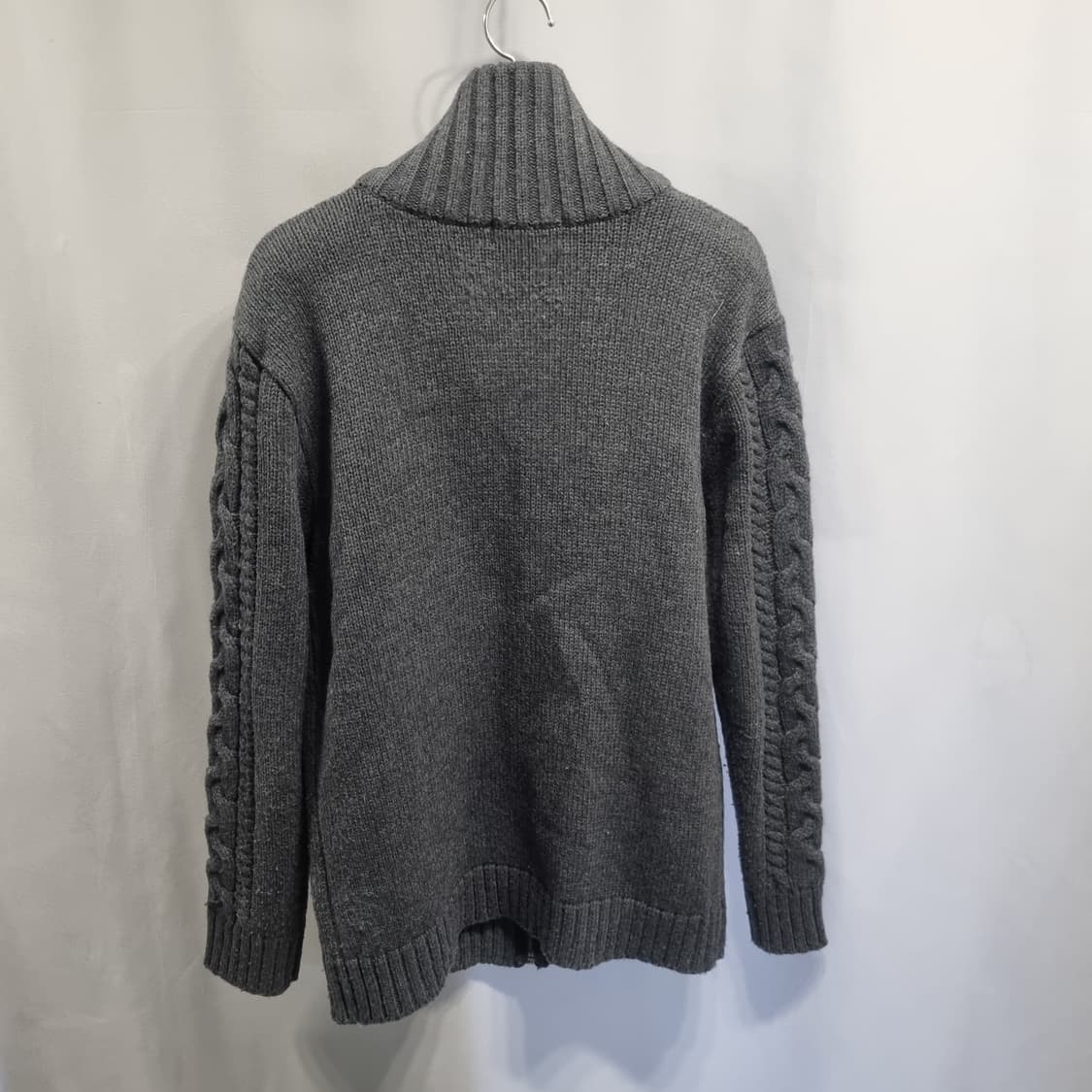스톤아일랜드 케이블 니트 집업 그레이 상품이미지2