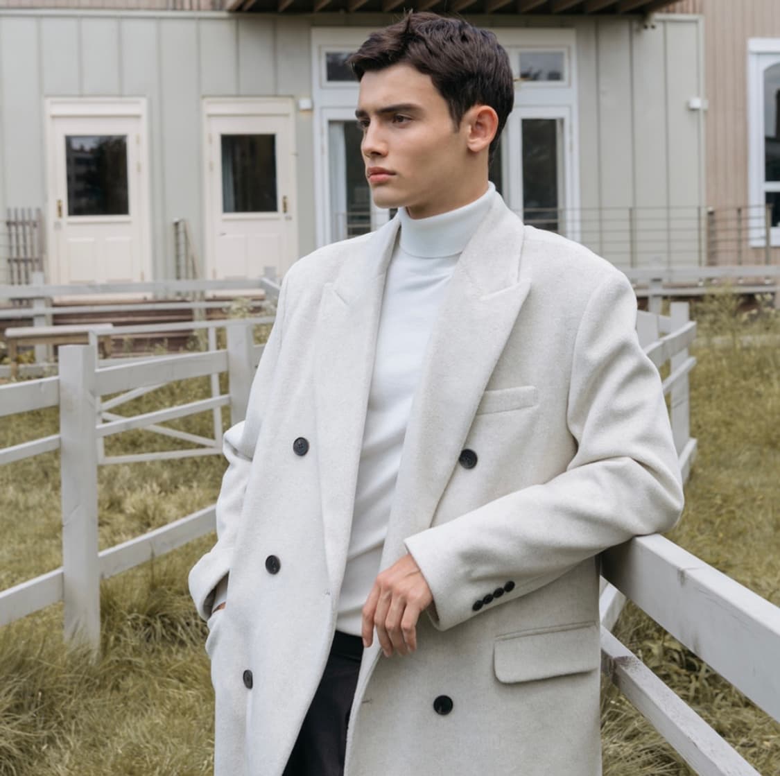 데꼬로소 테일러드 롱코트 Oatmeal 상품이미지3