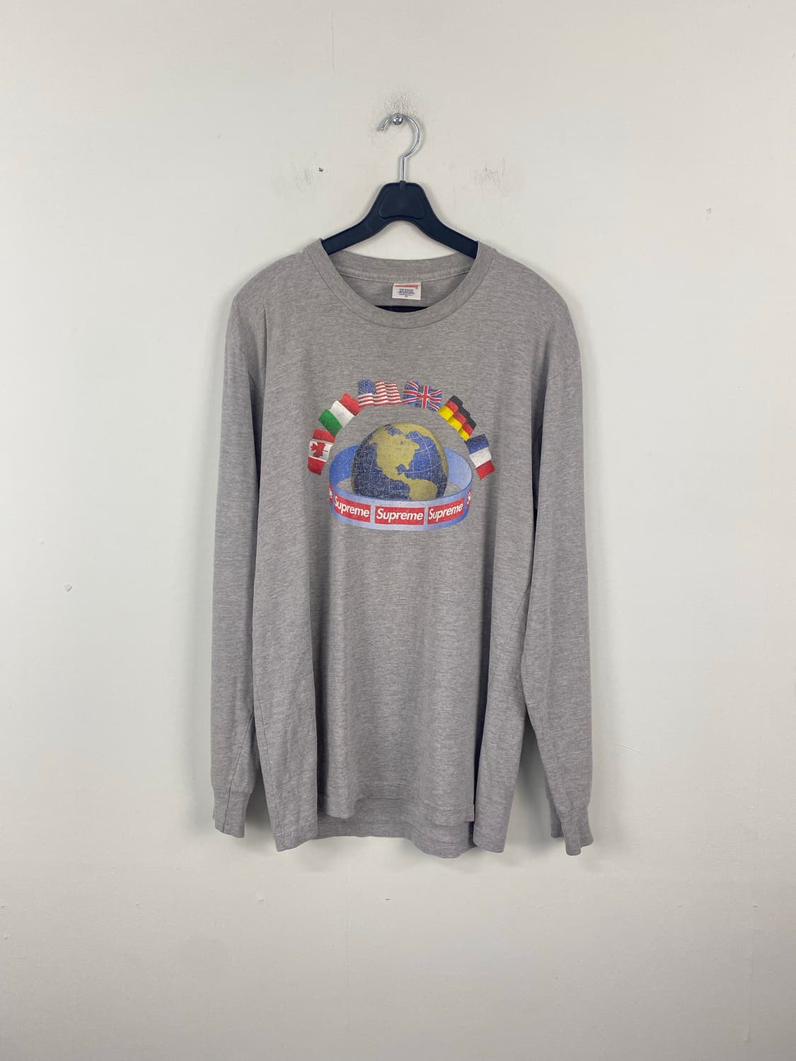 슈프림 15FW 월드와이드 롱슬리브 그레이M<40> 상품이미지1