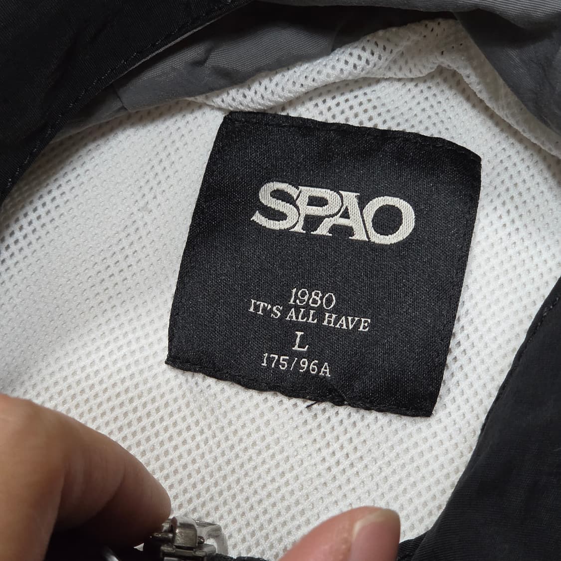 스파오 그레이 블랙 배색 아노락 상품이미지7