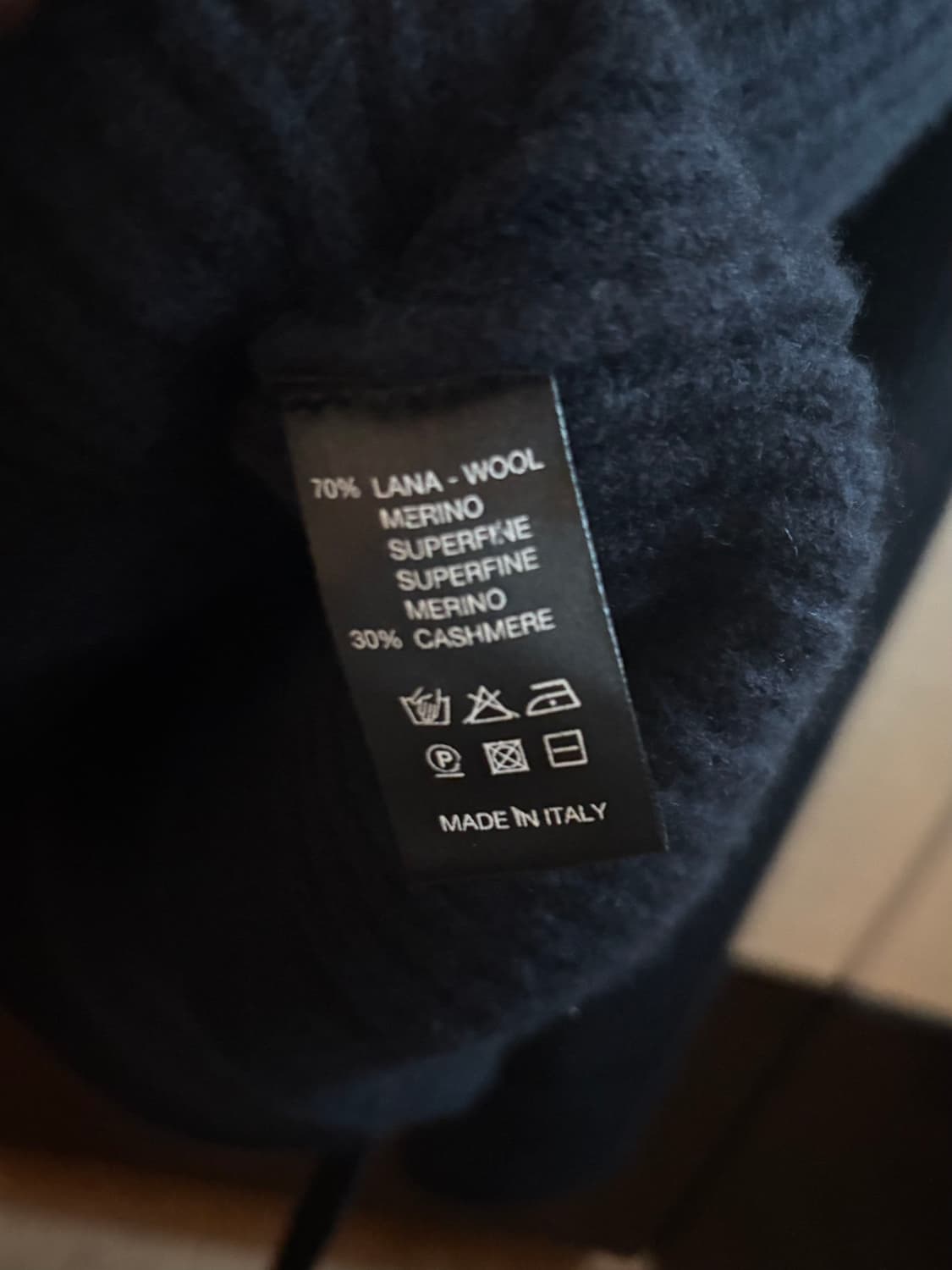 SETCHU 버튼 울 캐시미어 점퍼 스웨터 네이비 상품이미지7