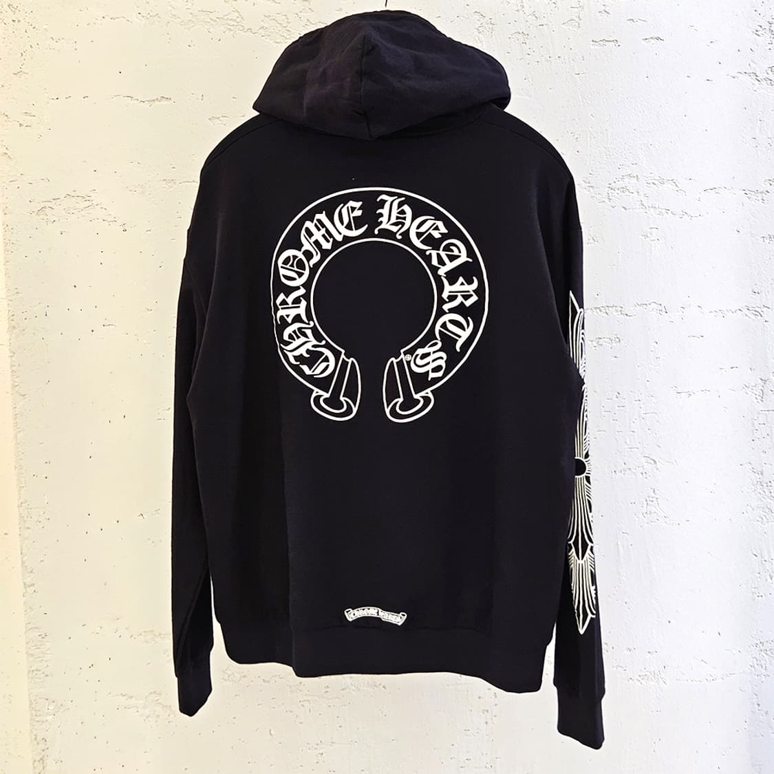 [XXL] 크롬하츠 홀스슈 플로랄 후드 집업 블랙 B1222C264 상품이미지1